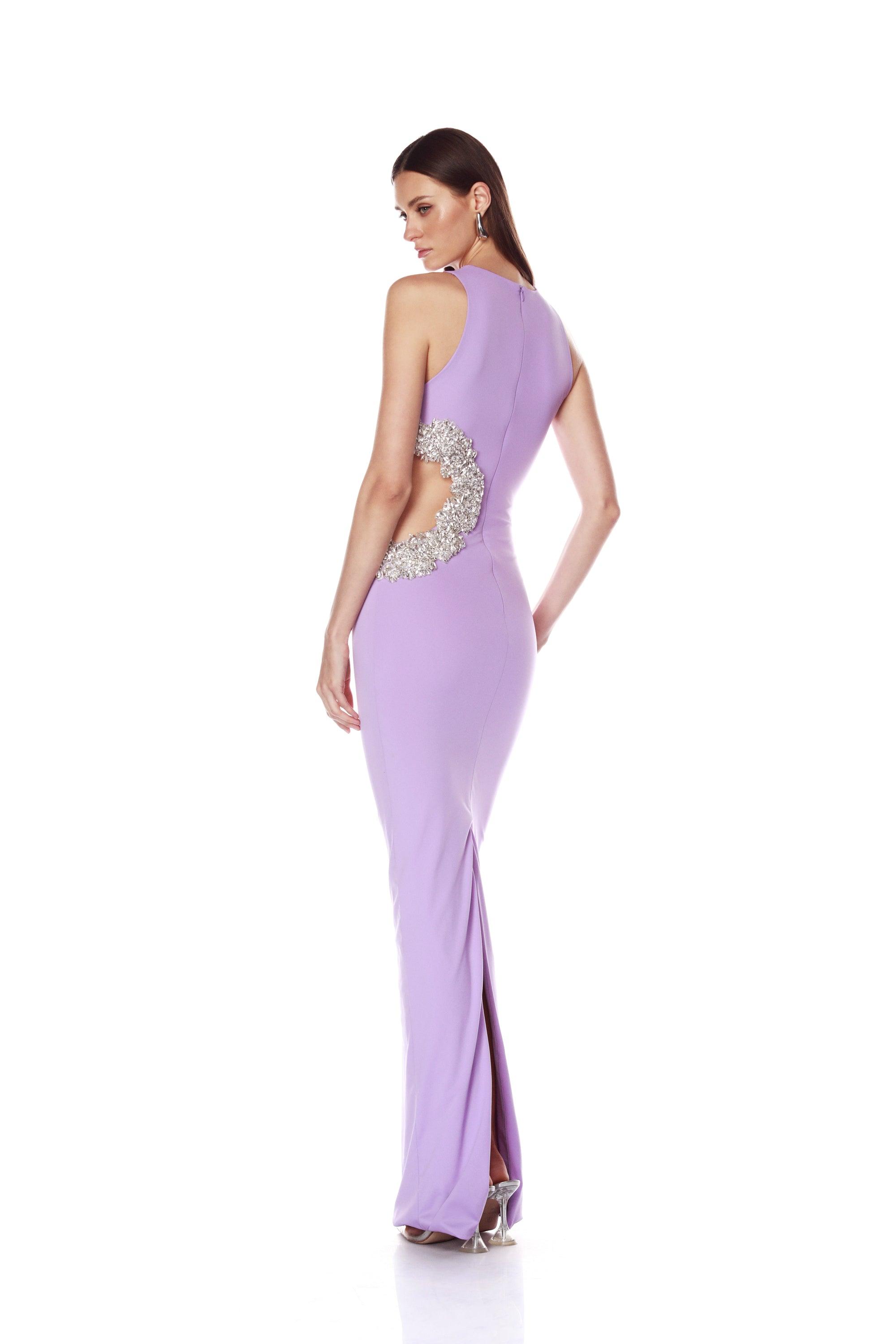 Bronx and Banco Camila Cutout sukienka wieczorowa liliowa maxi