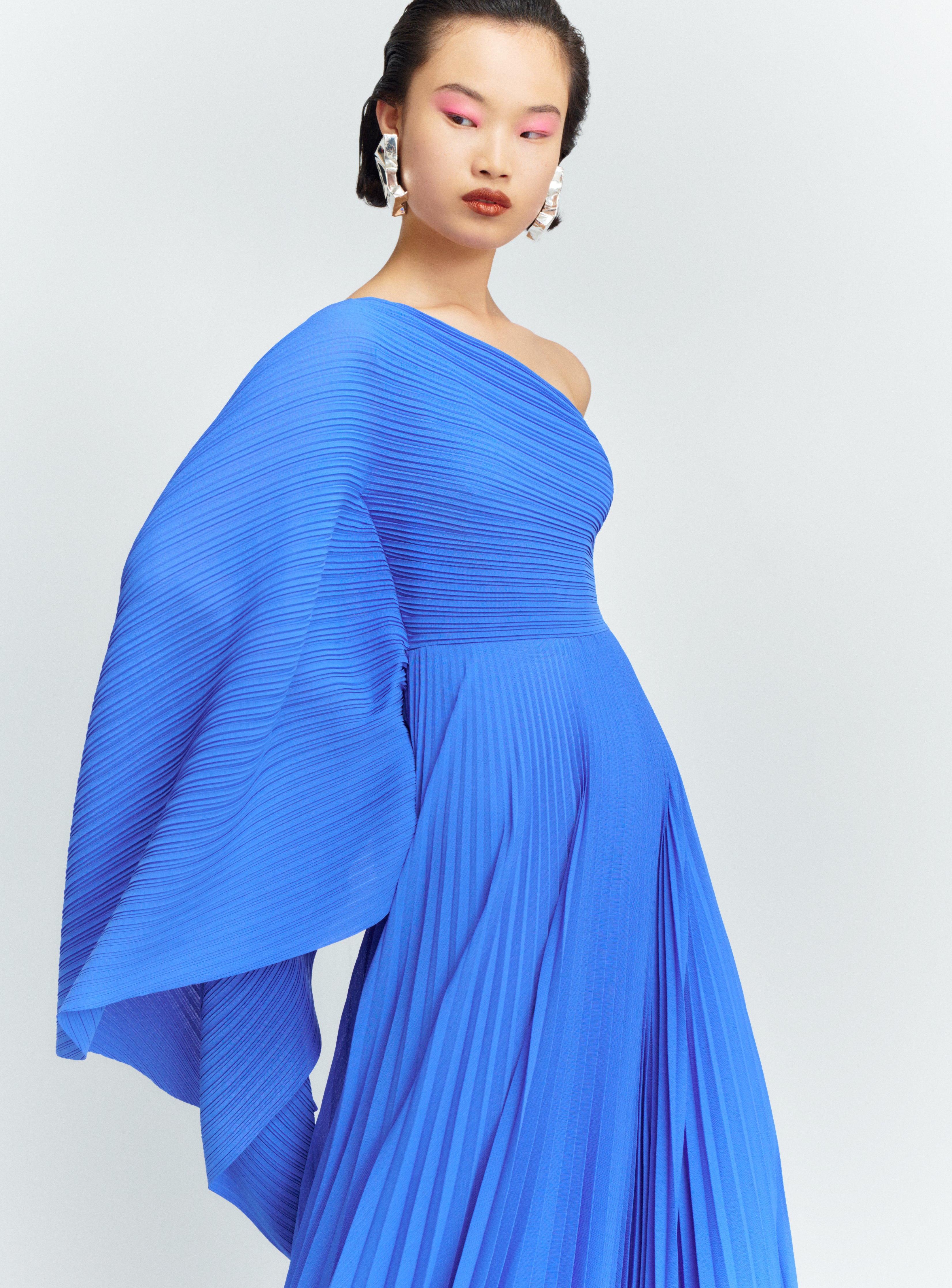 Solace London Maci sukienka wieczorowa maxi iris blue