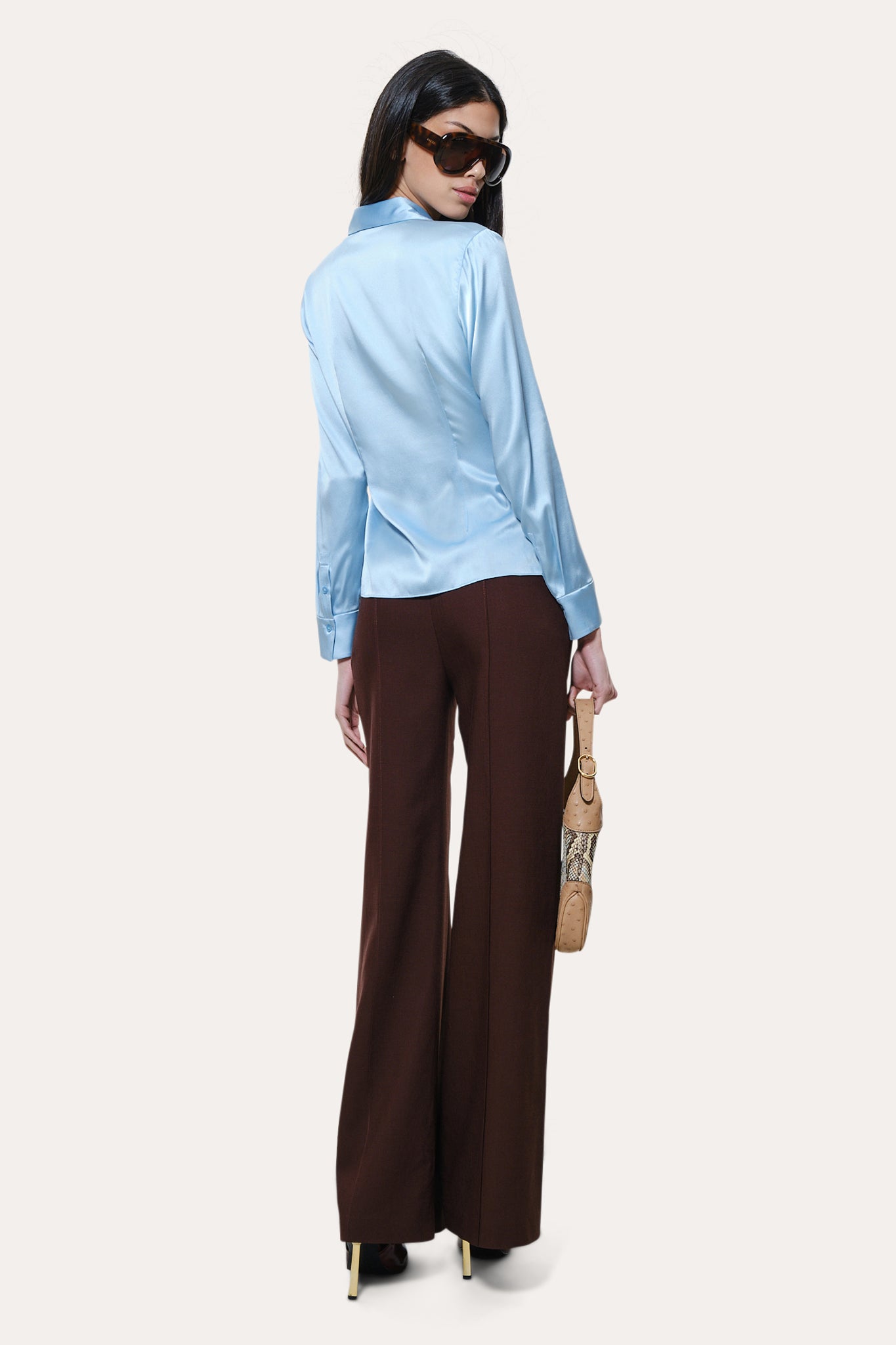 Elie Tahari Anya Silk Charmeuse koszula Celestine
