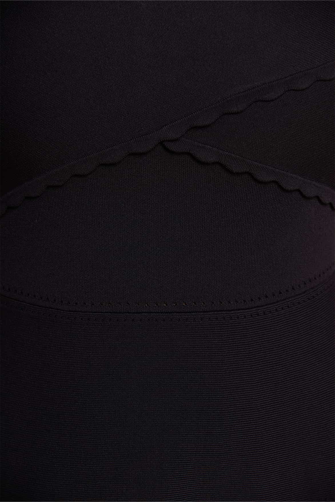 Needle & Thread Wrap Front Knit Gown suknia czarna dzianinowa