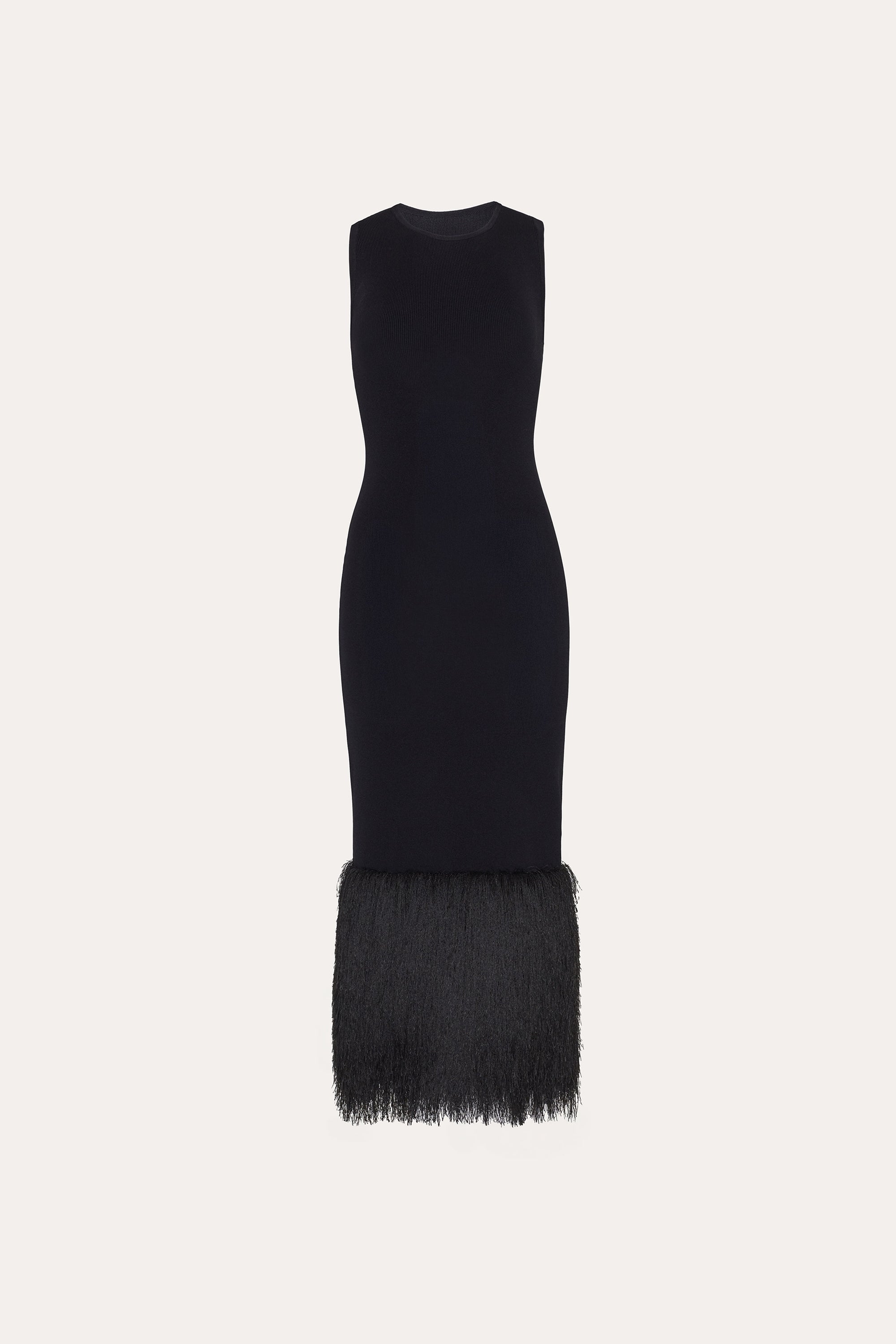 Elie Tahari Fringe ER5YF605 sukienka wieczorowa Black
