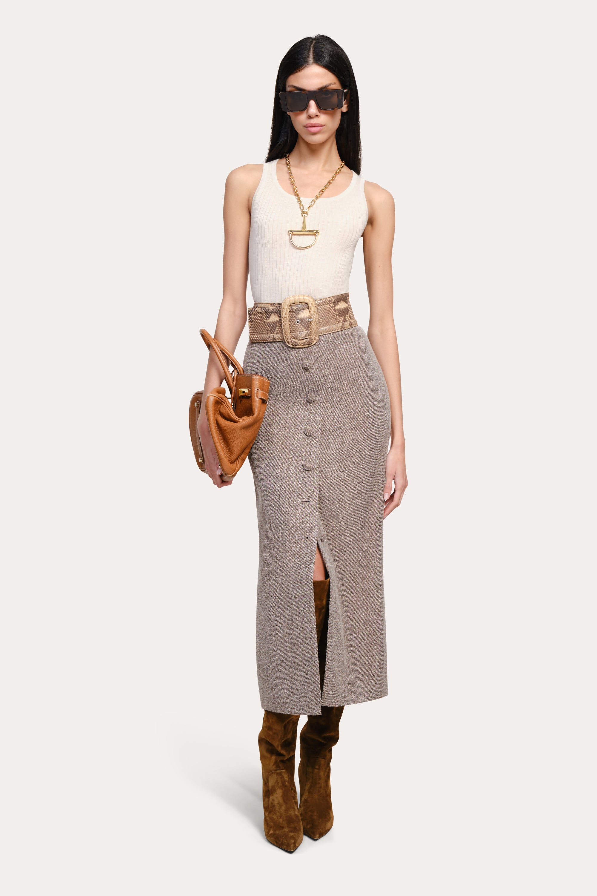 Elie Tahari Elle E25YG506 top ecru wełniany