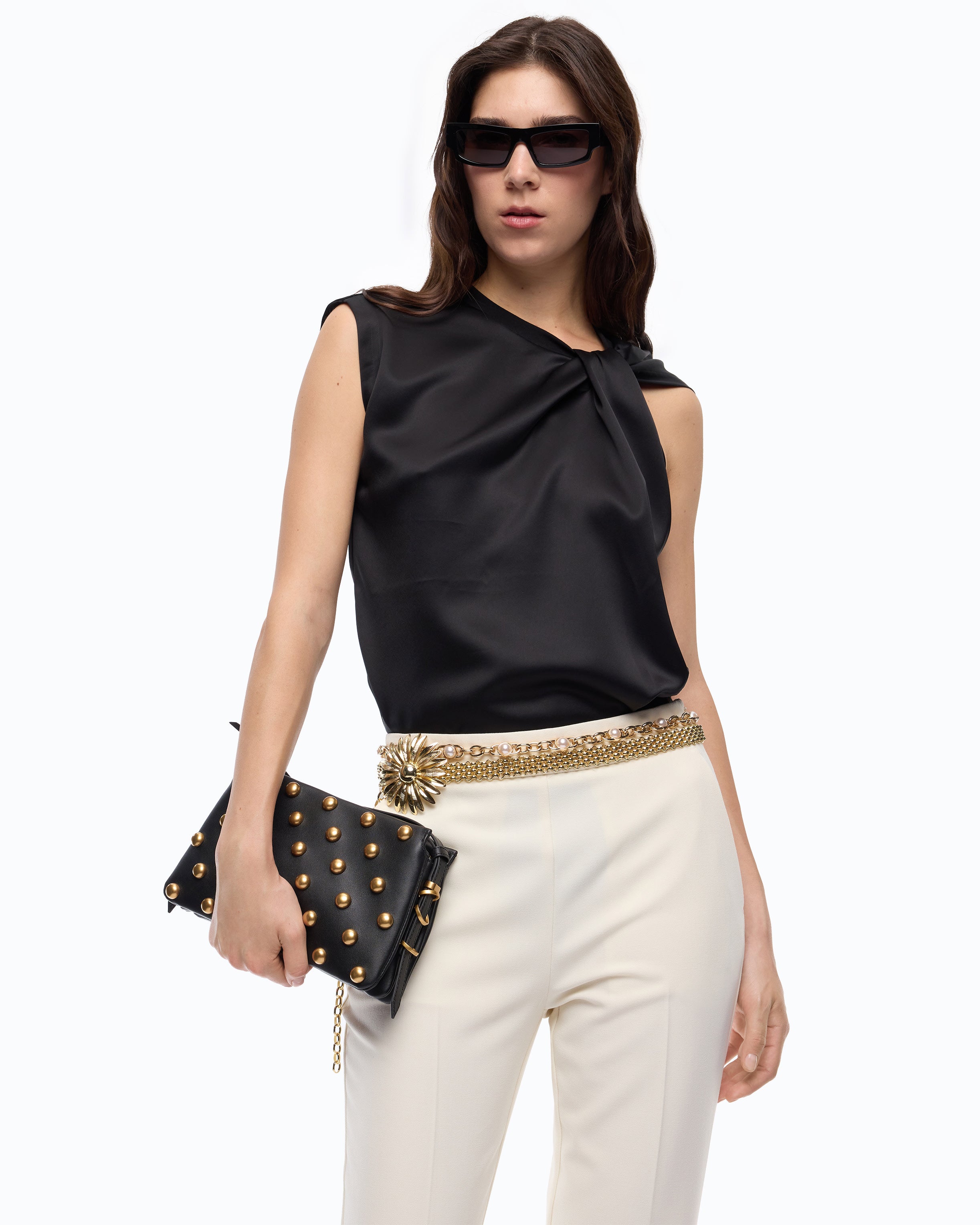 Pinko Smart Blouse bluzka satynowa czarna