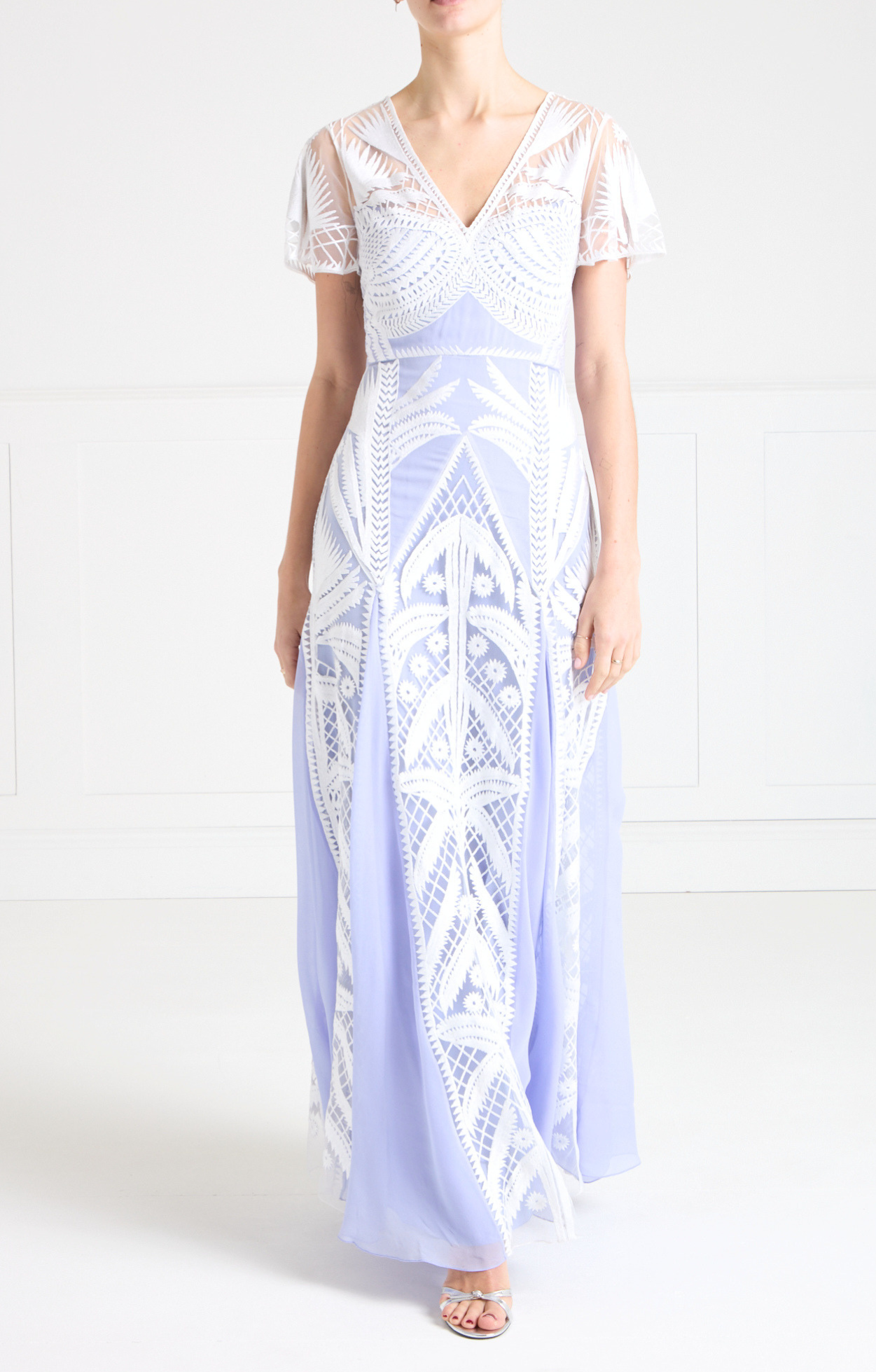 Temperley London Giselle suknia lawendowa haft tiul