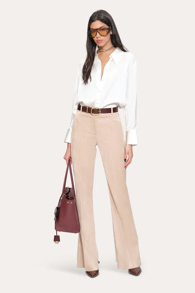 Elie Tahari Silk Button Down Shirt koszula jedwabna Fresh Pearl