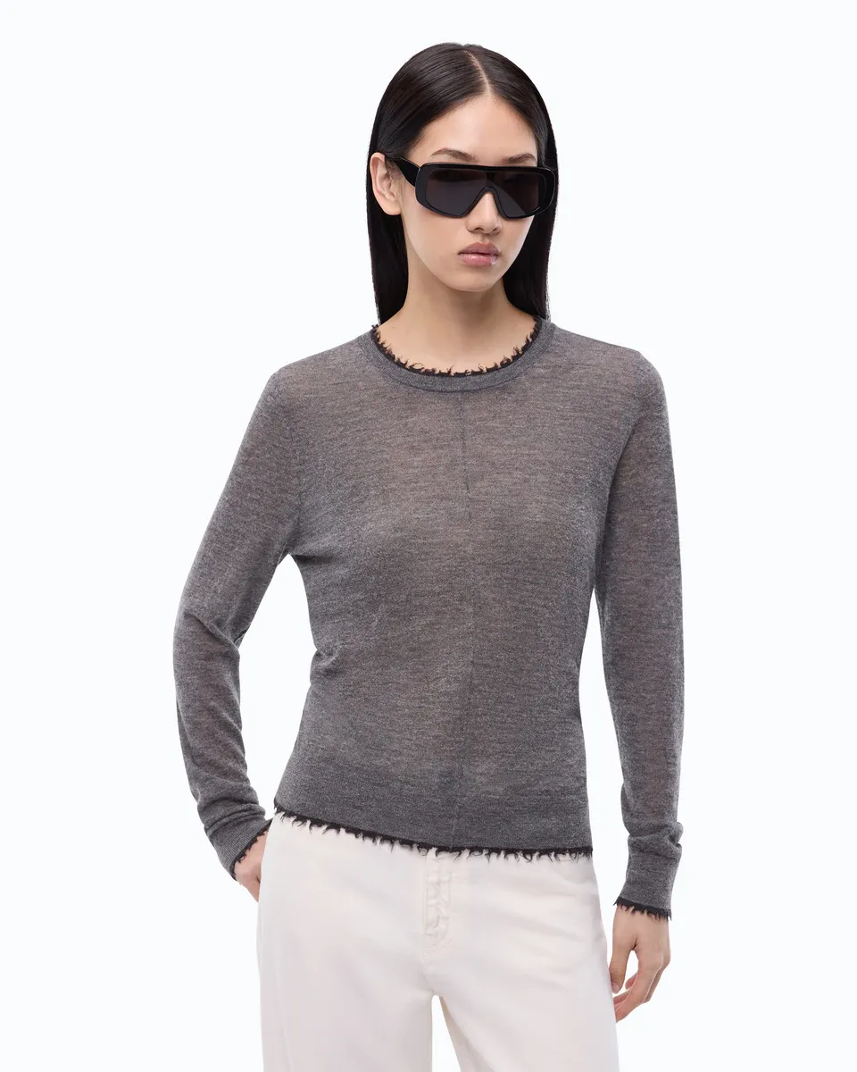 Pinko Pamplona Sweater sweter szary wełna kaszmir