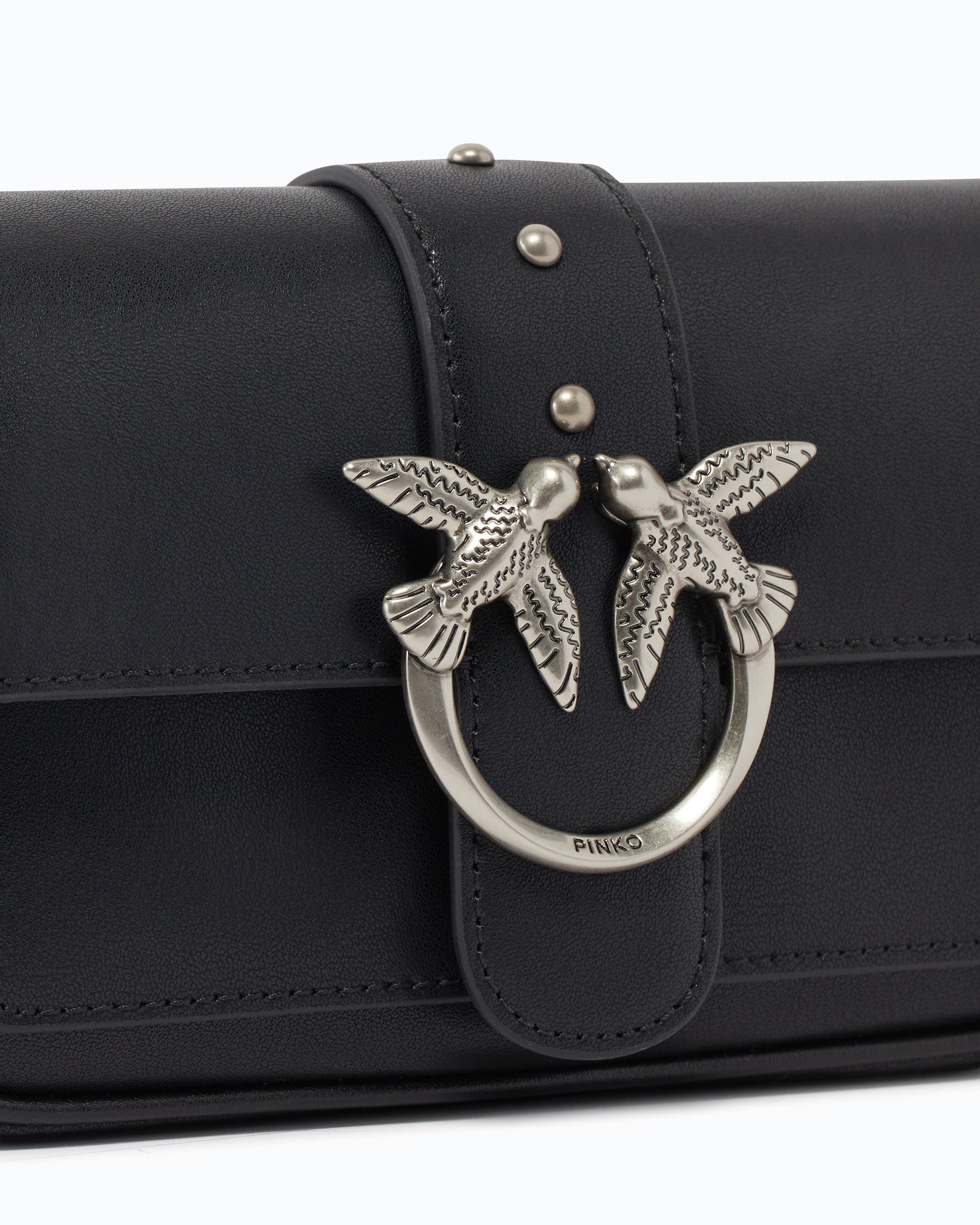 Pinko Love Bag One Simply torebka skórzana U czarna