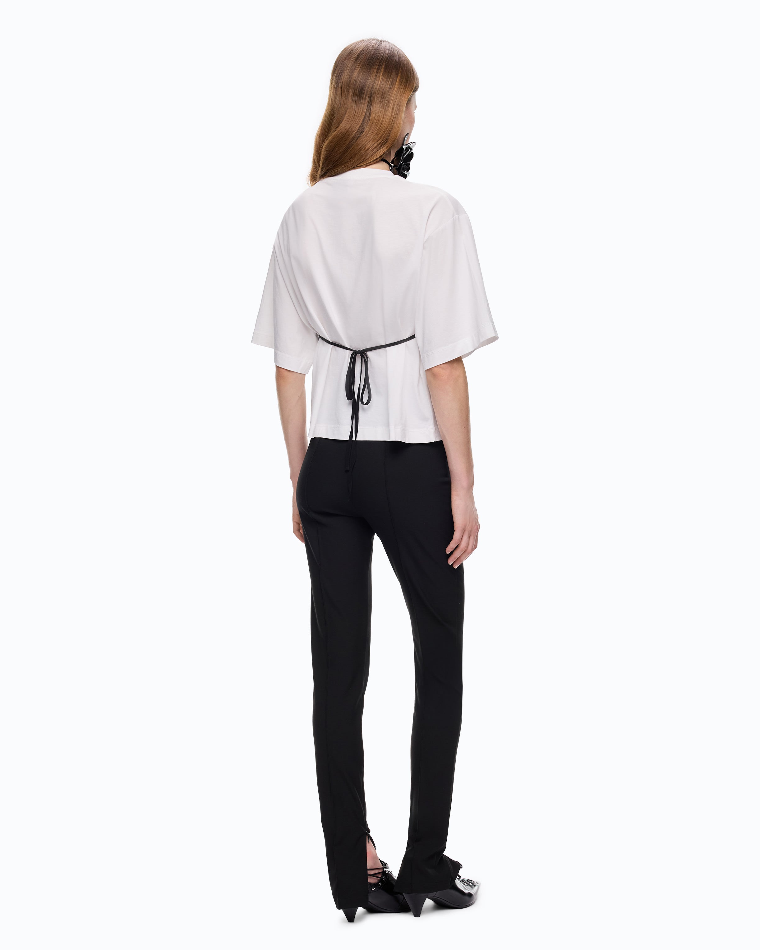 Pinko Tulipano T-Shirt t-shirt z koronką bawełna