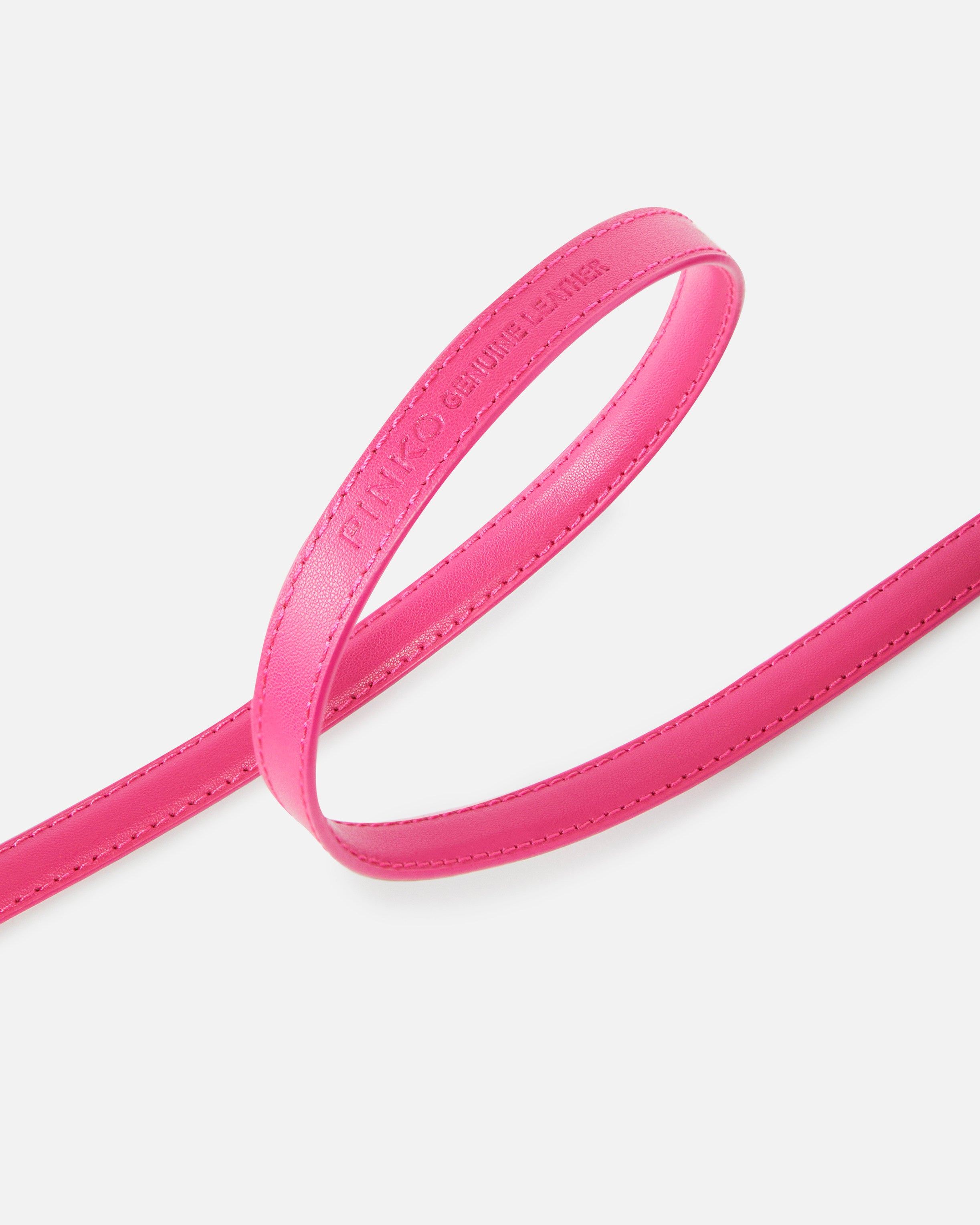 Pinko Love Birds Thin Buckle Belt pasek 1cm skóra