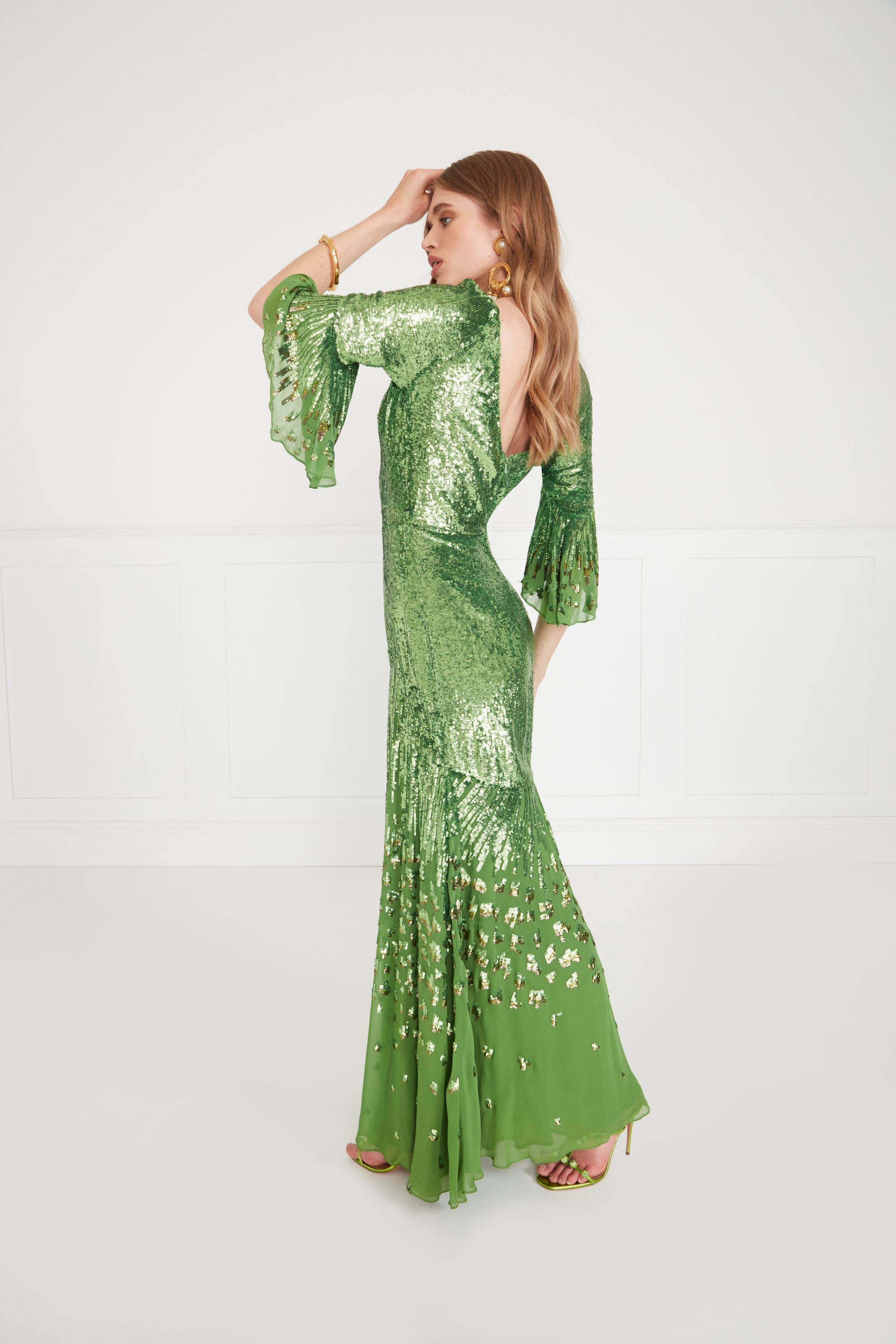Temperley London Celestial sukienka wieczorowa Absinthe tiulowa