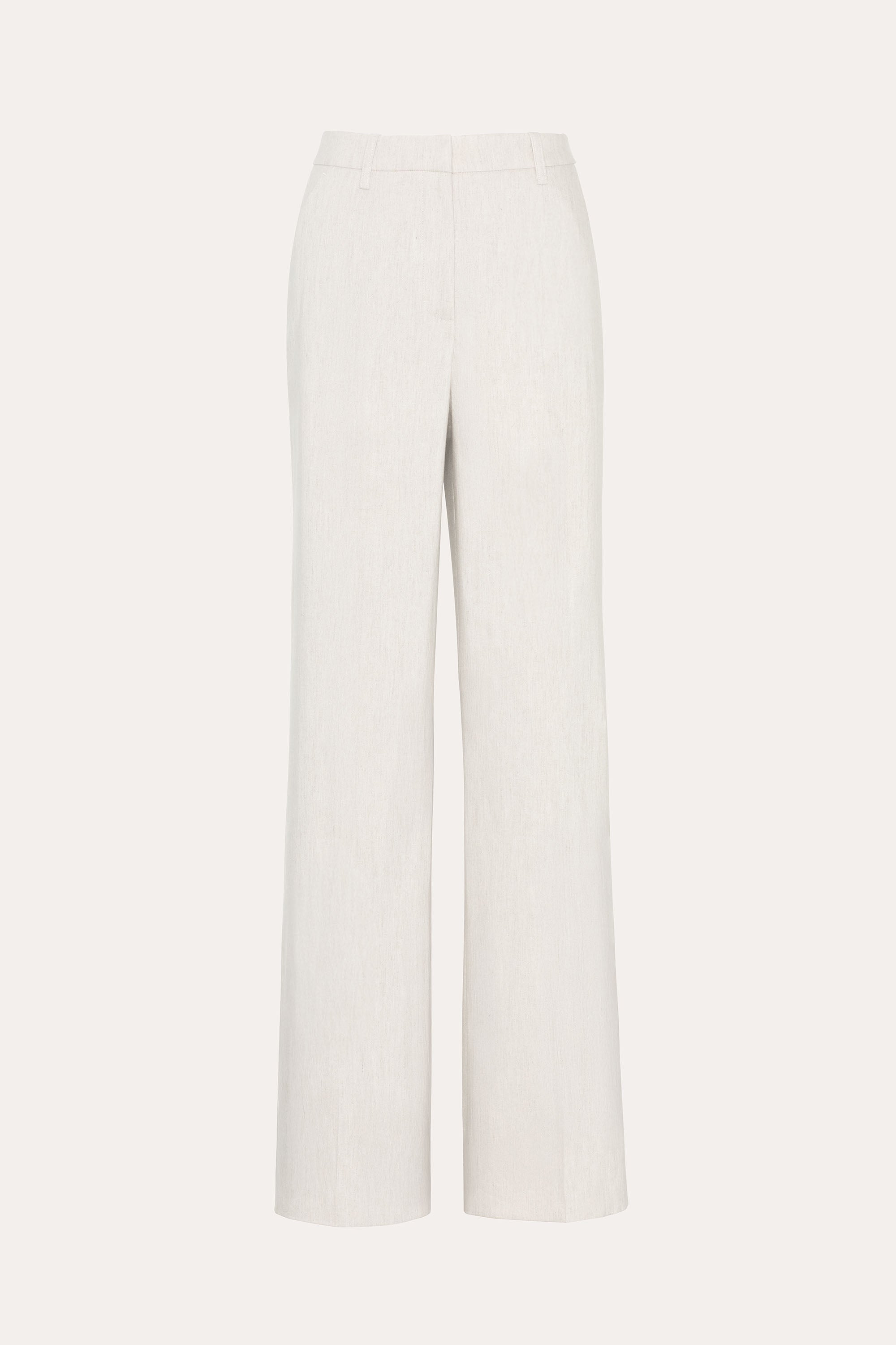 Elie Tahari Solenne spodnie Putty Melange lniane