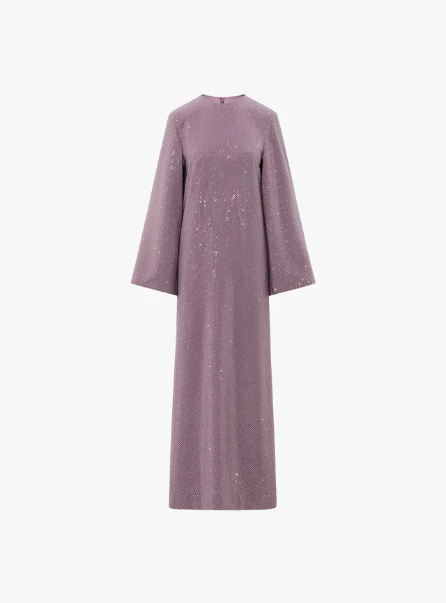 Solace London Delano sukienka maxi Acai z kryształkami