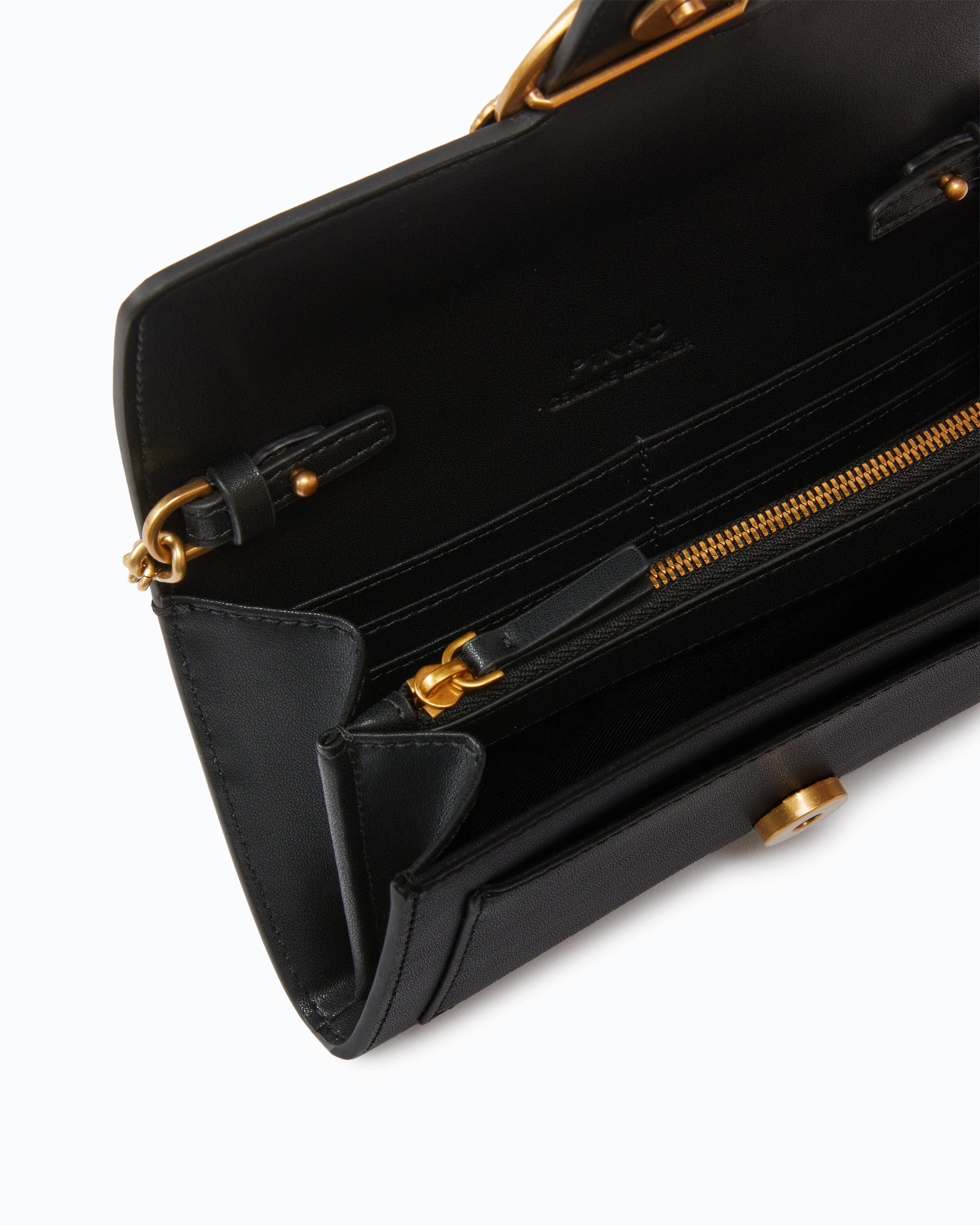 Pinko Love One Wallet portfel czarny crossbody