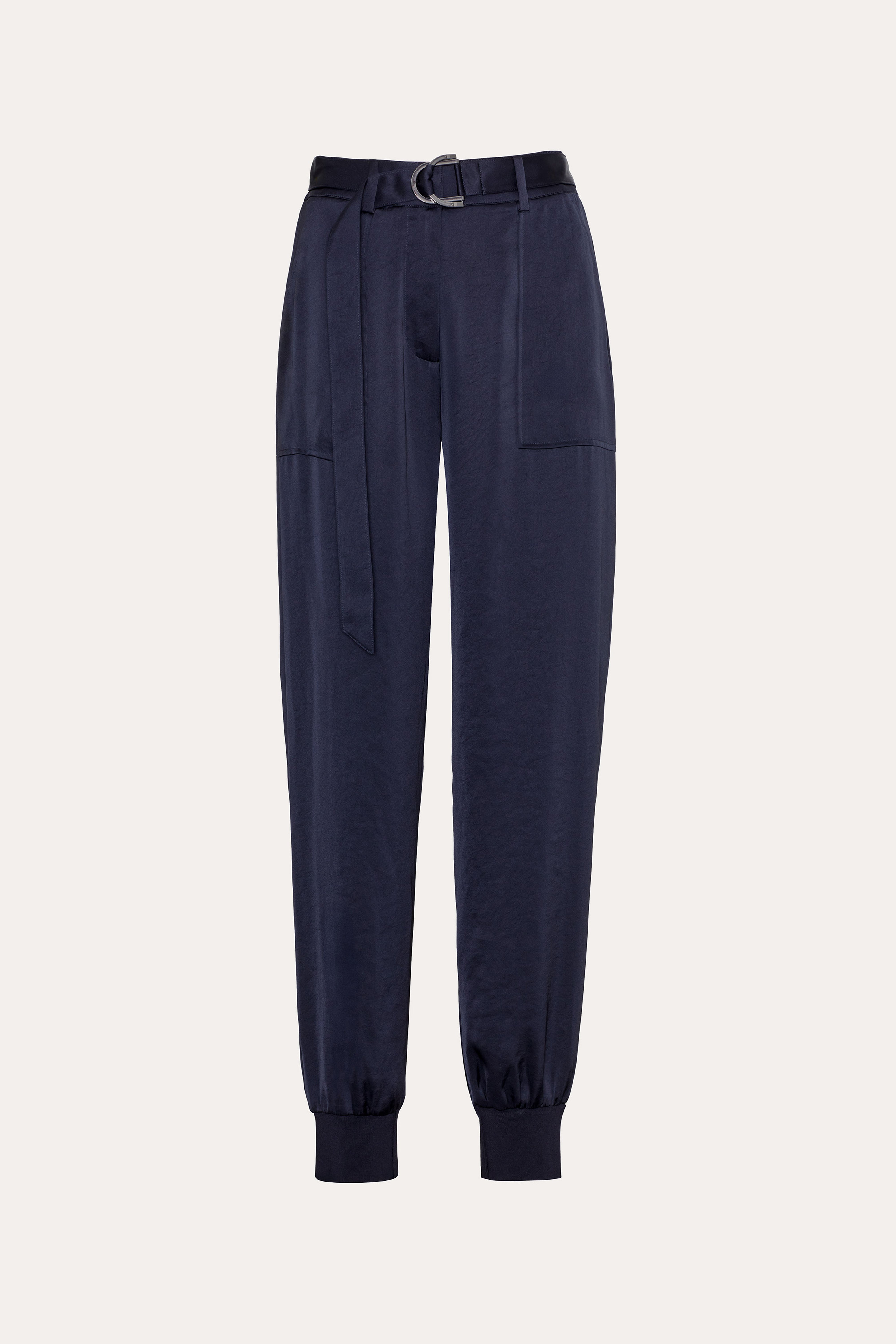 Elie Tahari Olivia spodnie cargo satynowe stargazer