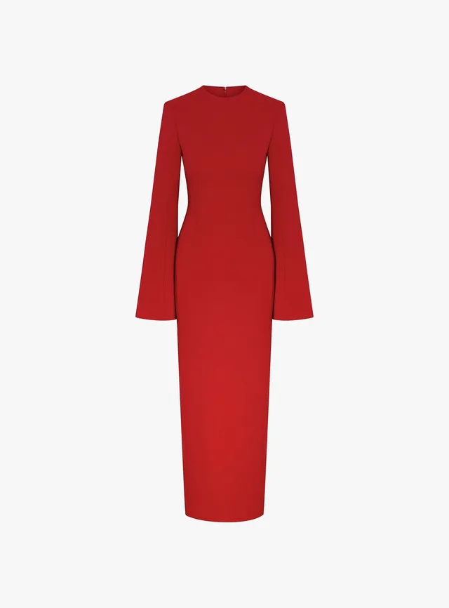SOLACE LONDON The Corday Maxi Dress sukienka czerwona