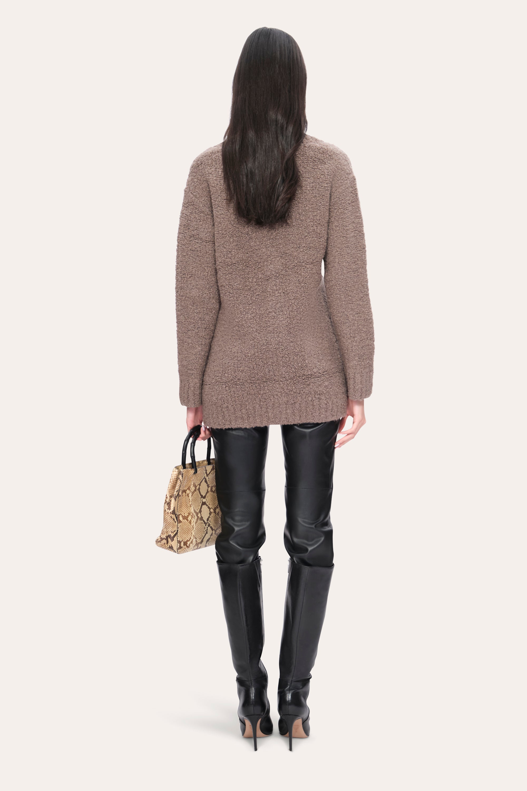 Elie Tahari Boucle Merino E95X8504 kardigan beżowy