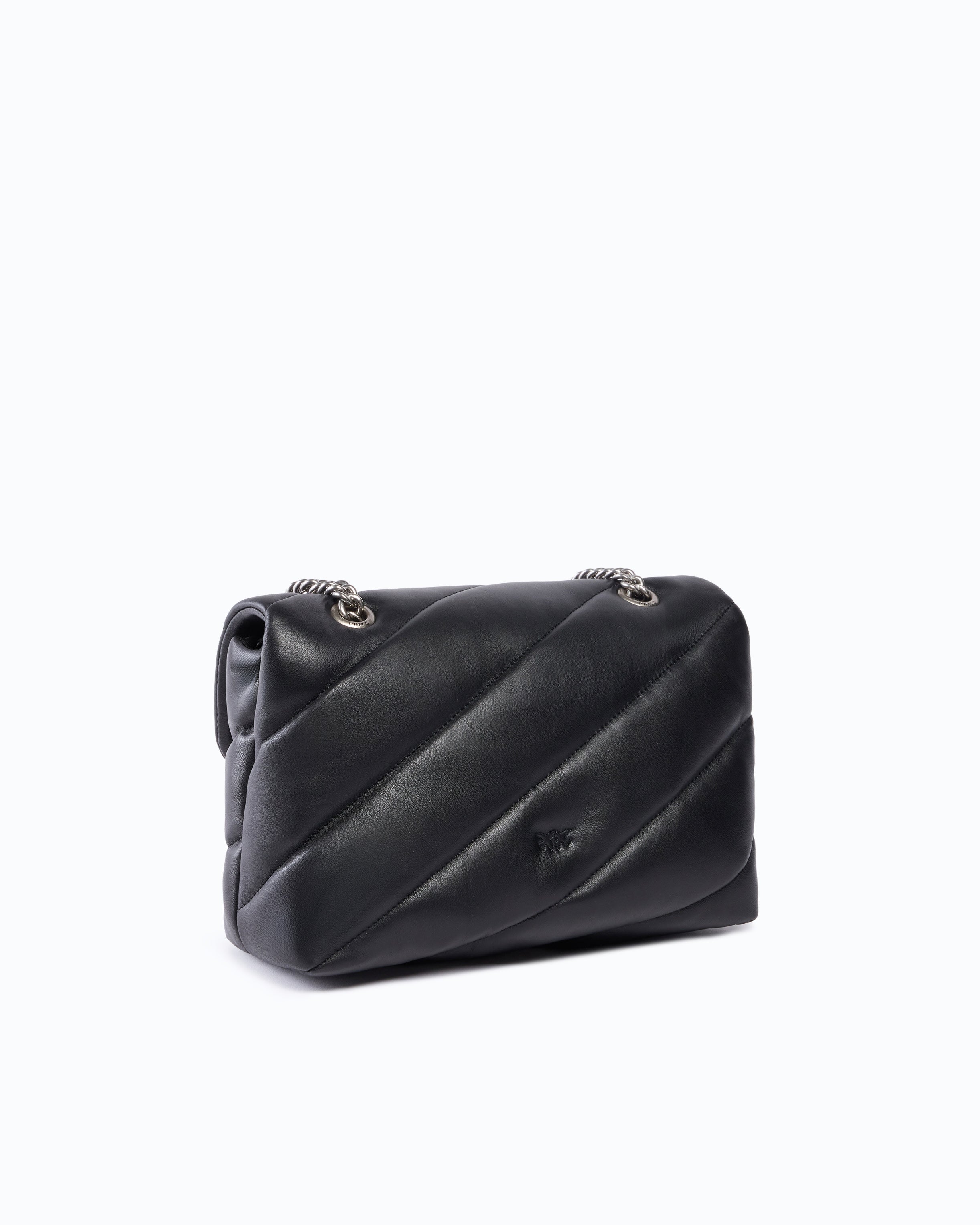 Pinko Love Bag Puff Maxi Quilt New Buckle torebka czarna