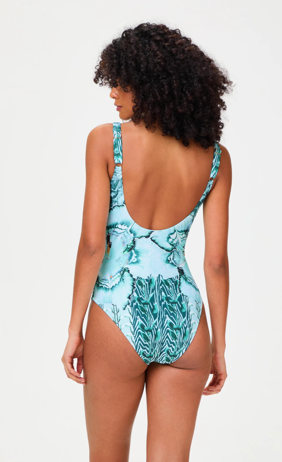 Temperley London Liana strój kąpielowy Blue Mix usztywniany