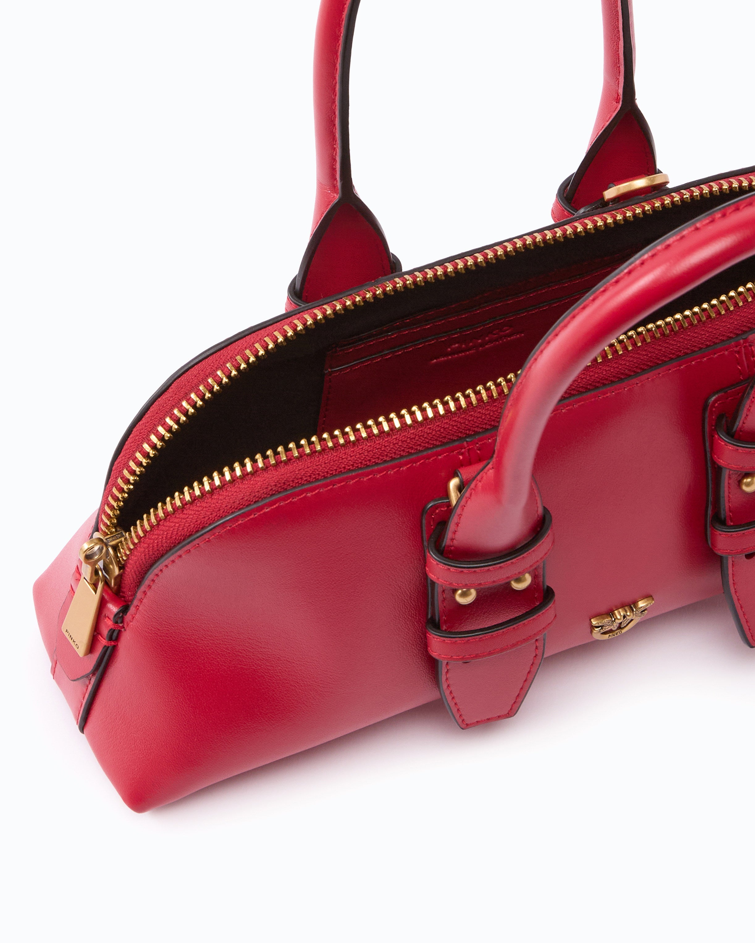 Pinko Escape Bag torebka skórzana bowling mała