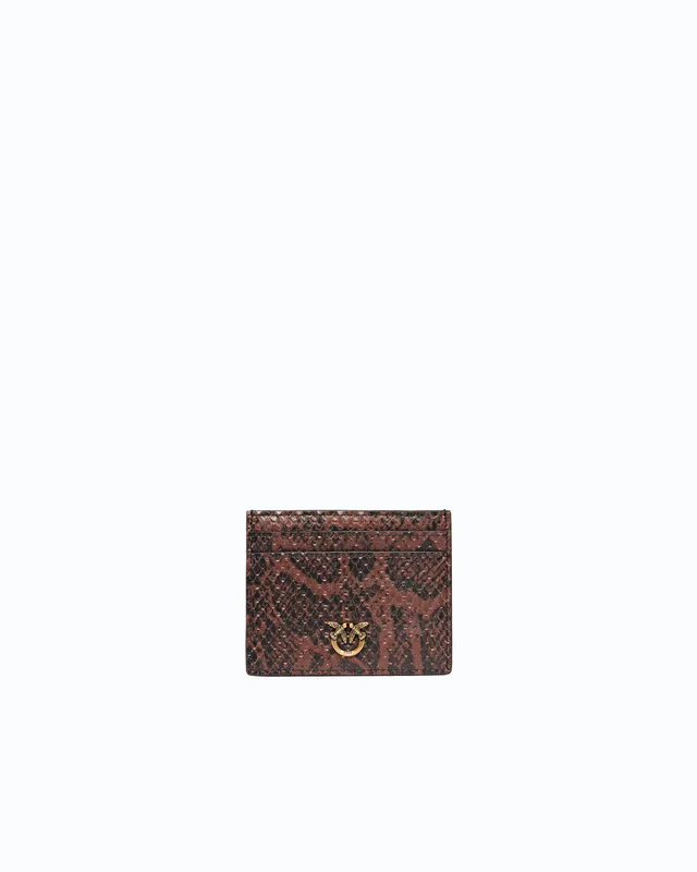 Pinko Simply Card Holder etui wężowe na karty
