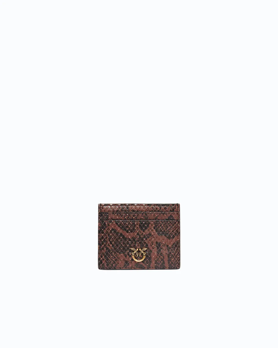 Pinko Simply Card Holder etui wężowe na karty