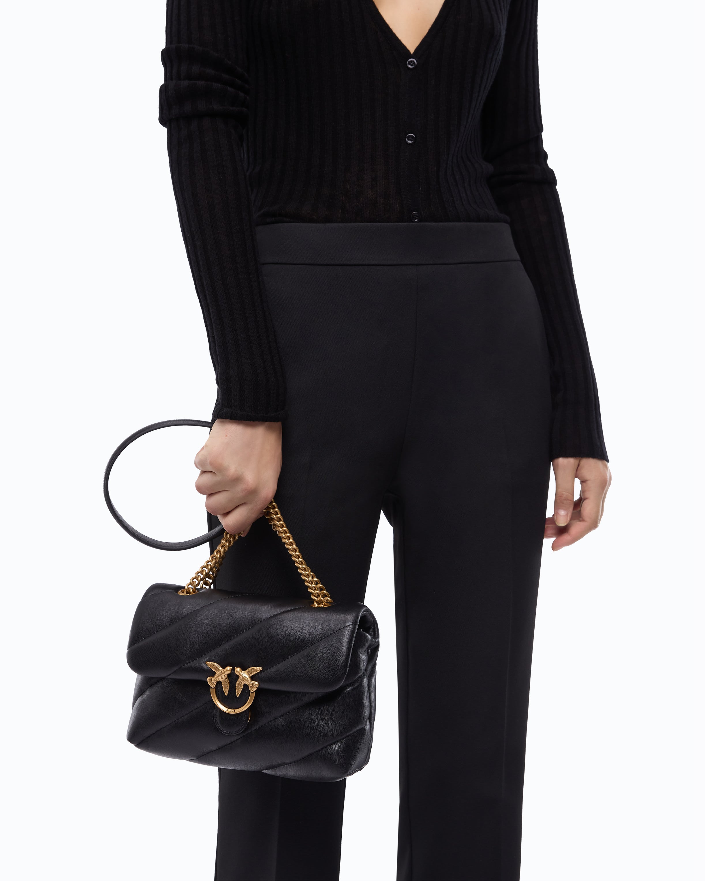 Pinko Love Bag Puff torebka mini czarna pikowana