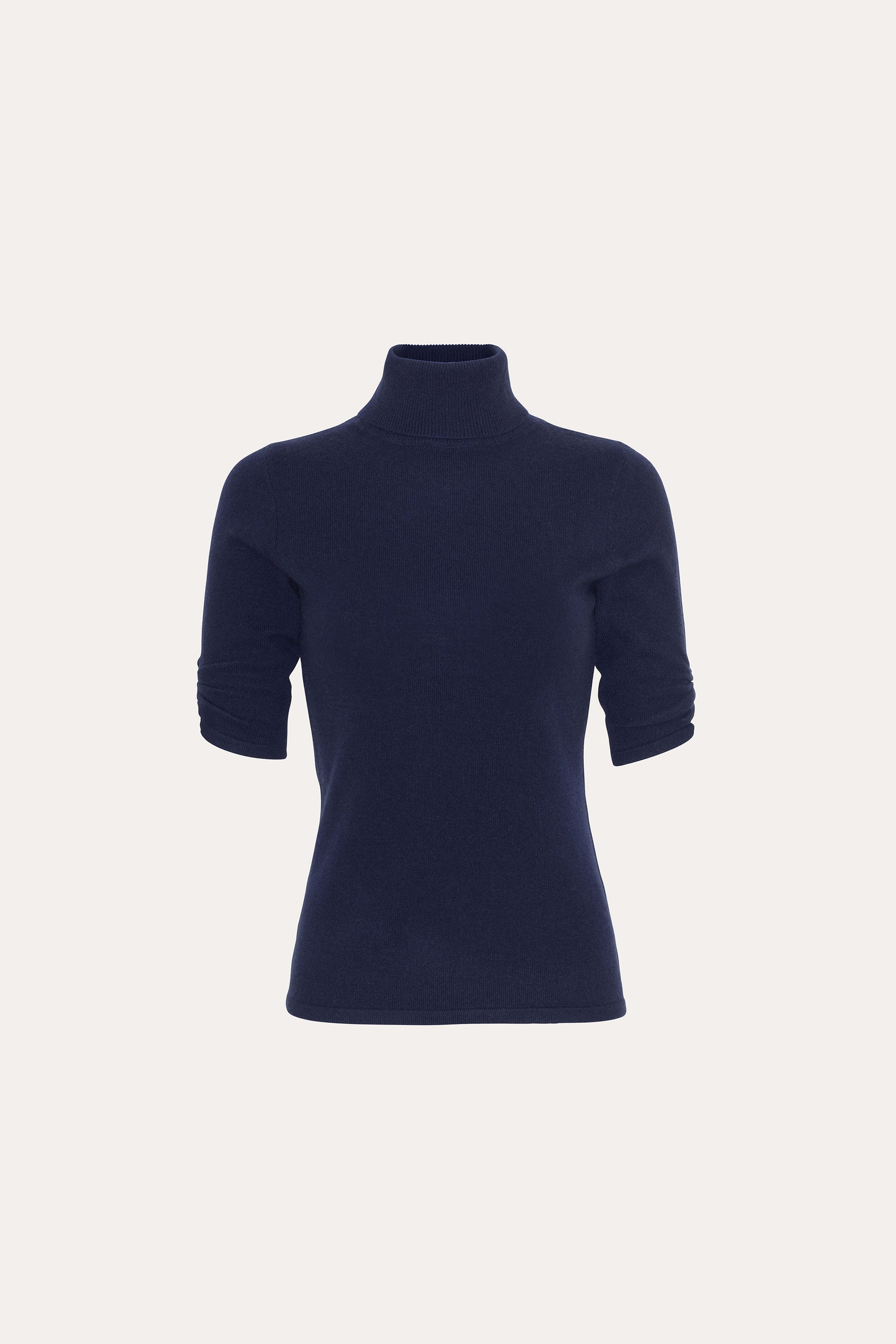 Elie Tahari Cash-Wool sweter golf midnight kaszmir