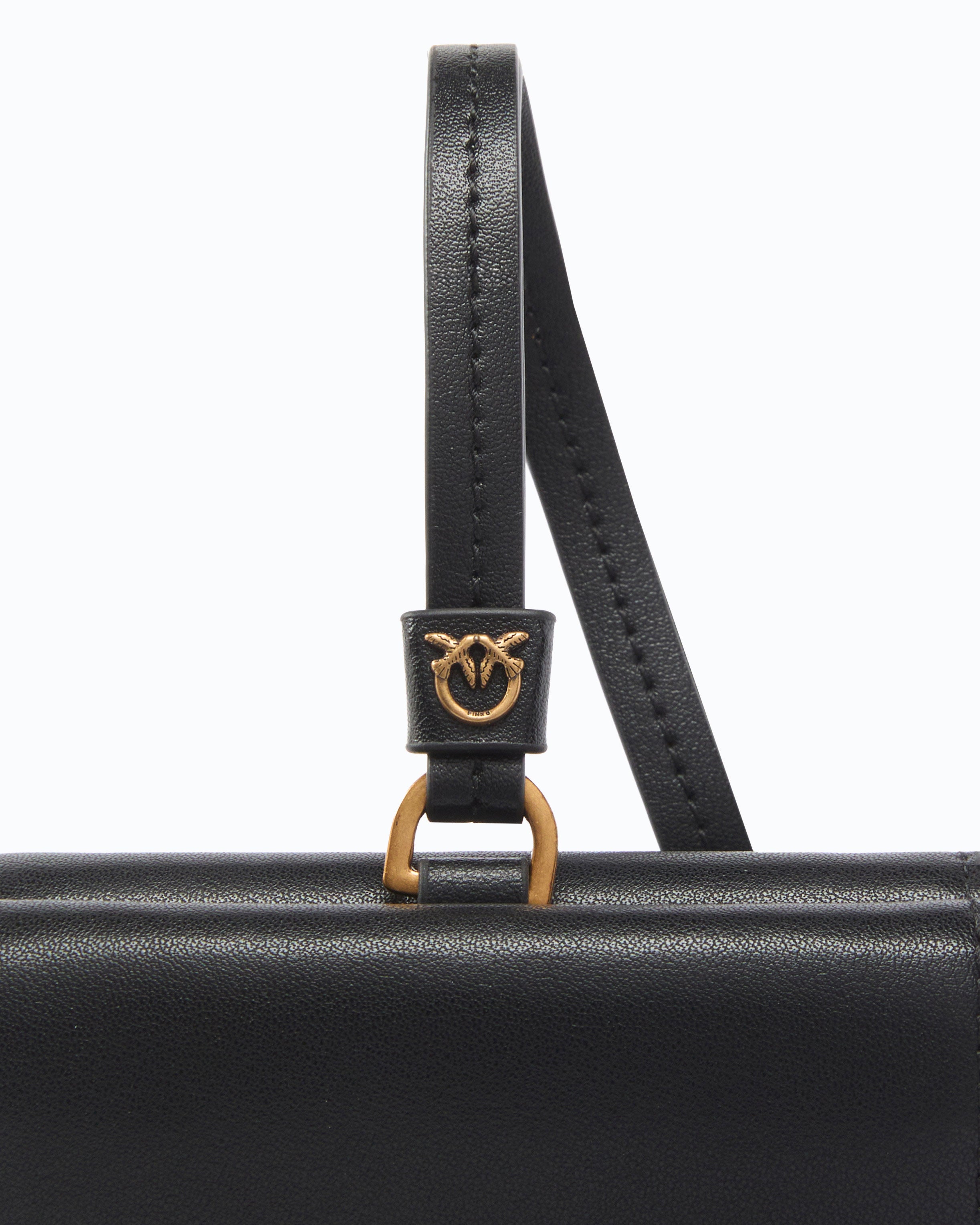 Pinko Charm Wallet portfel skórzany U czarny