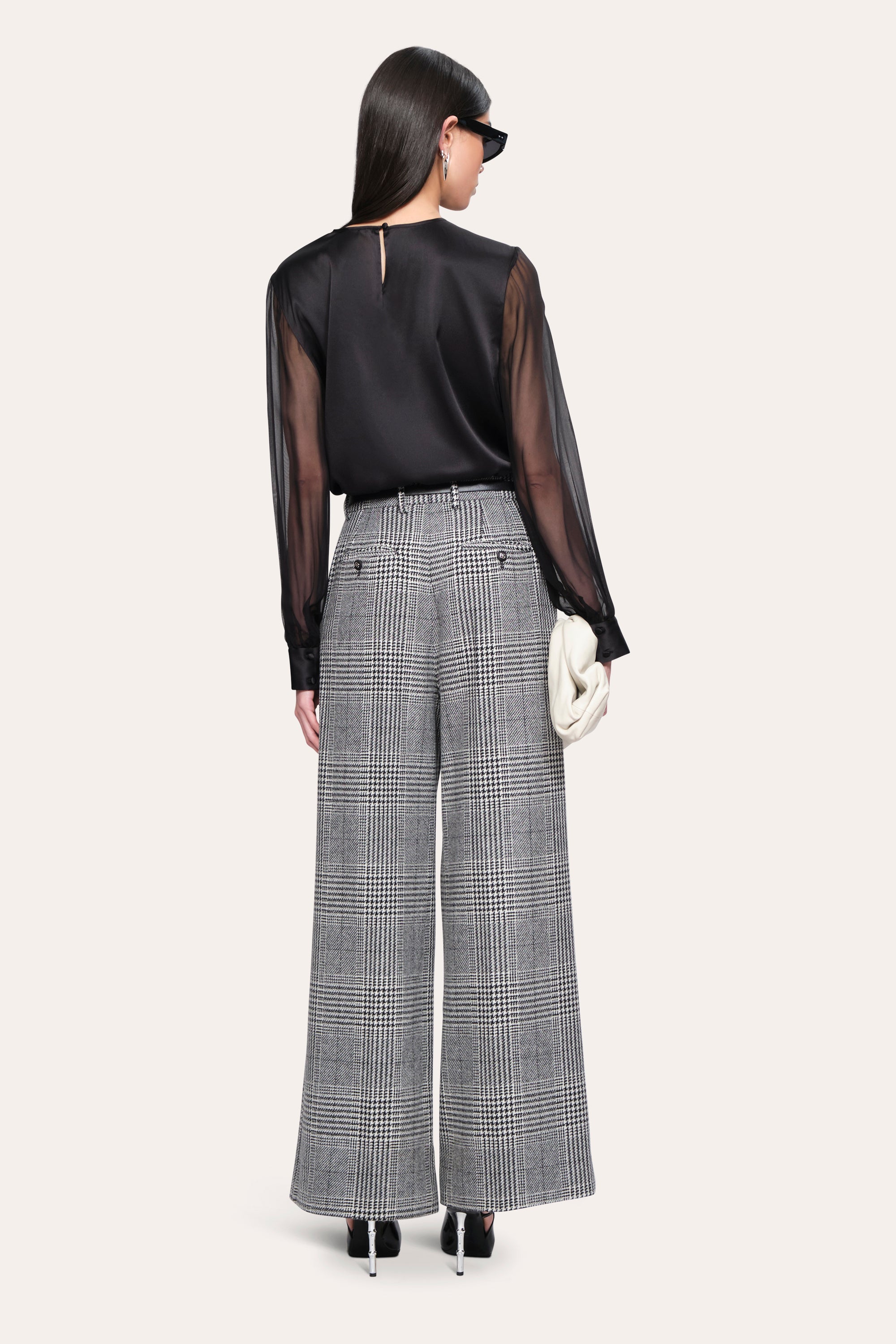 Elie Tahari Olivia E8053515 bluzka jedwabna czarna XS-XL