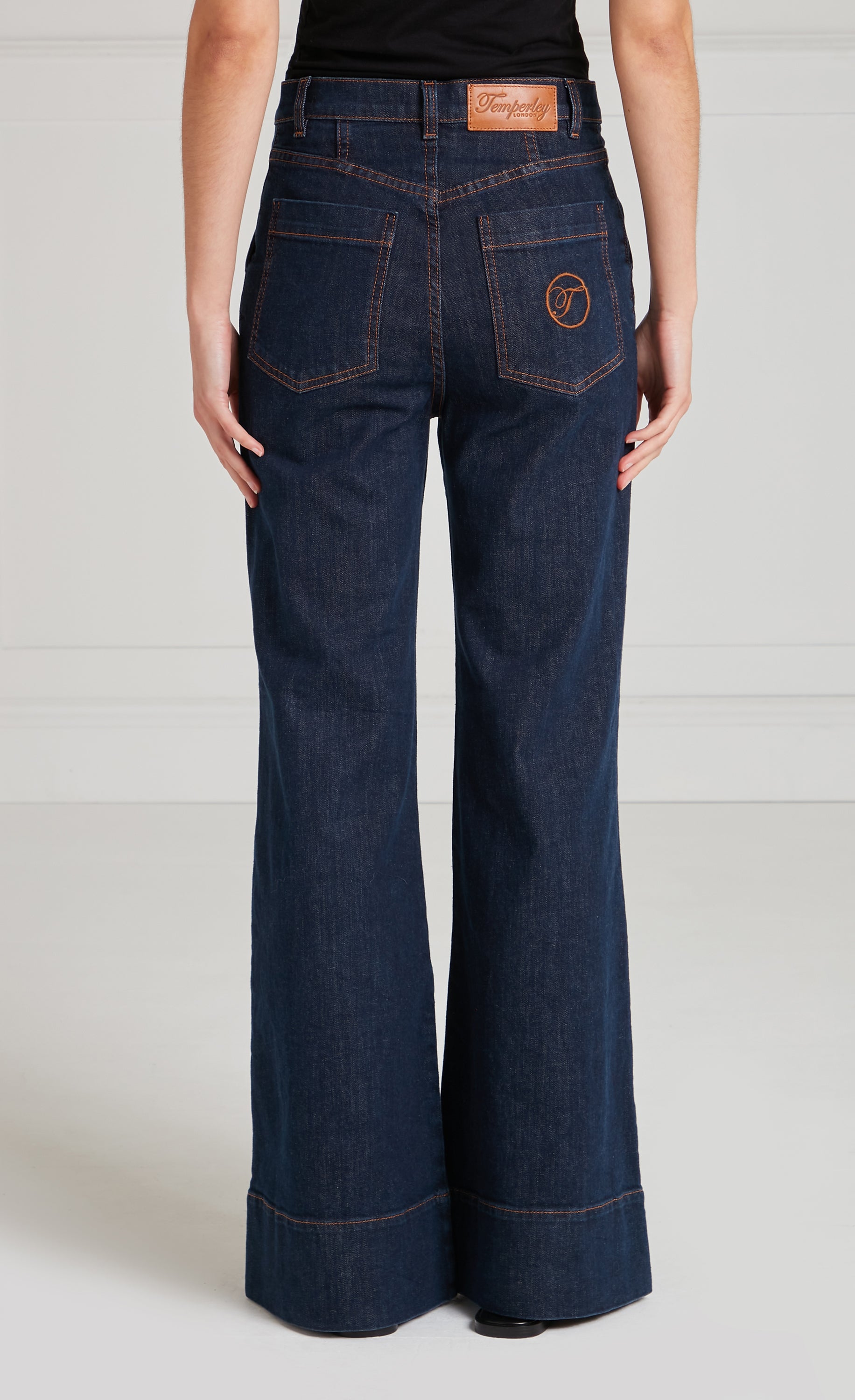Temperley London Raquel jeansy damskie vintage wash wysoki stan