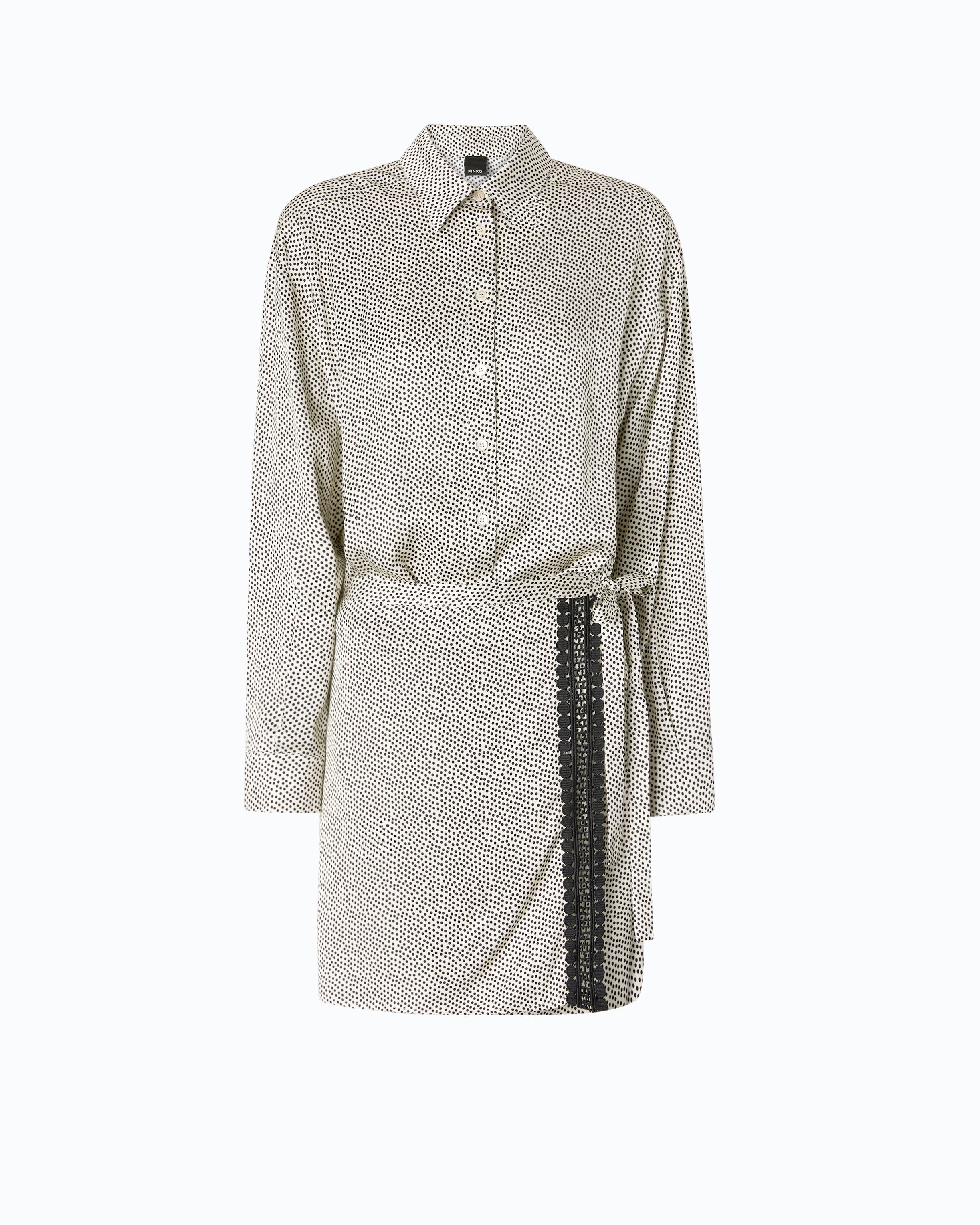 Pinko Ambrosia Dress sukienka beżowa w kropki