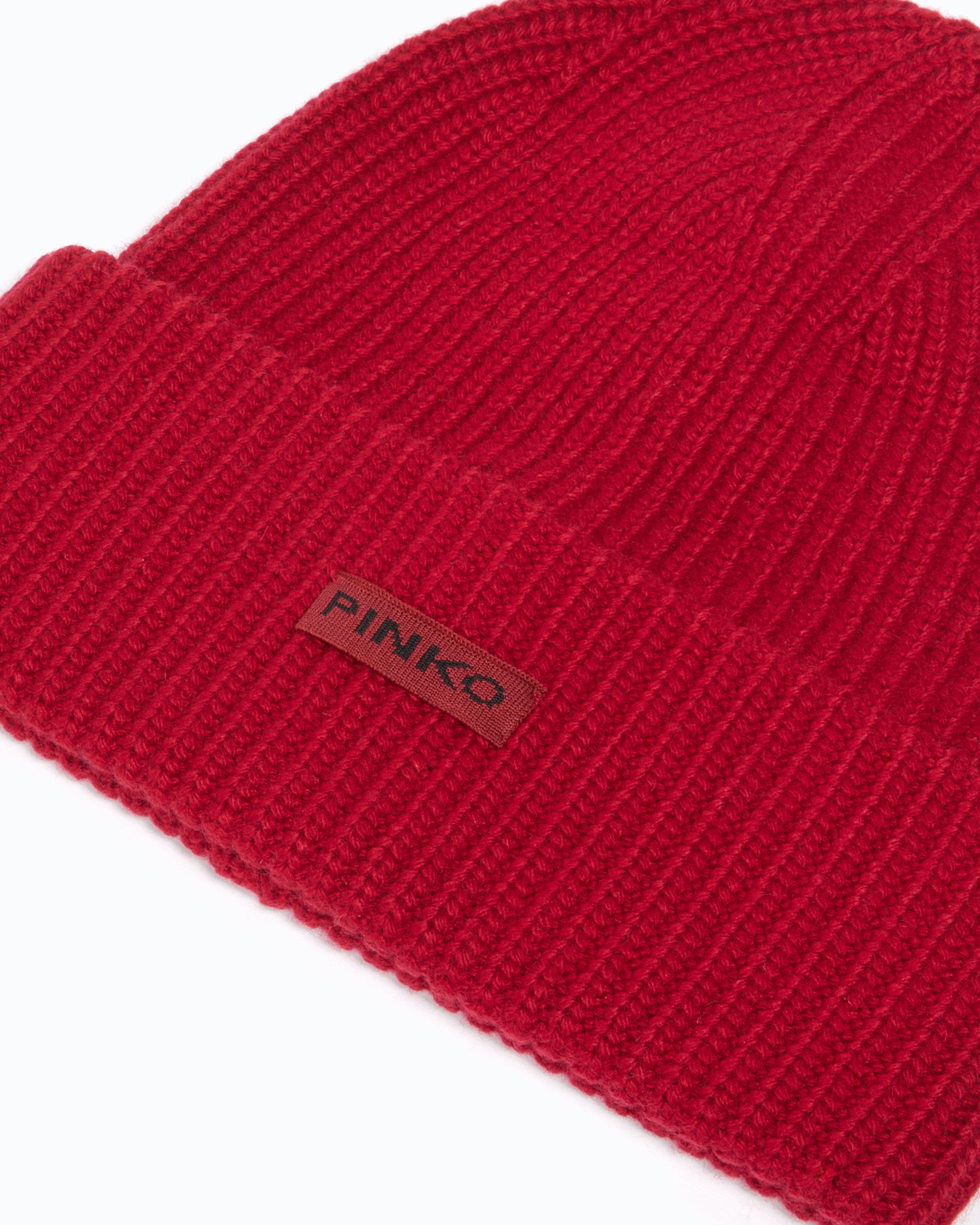 Pinko Bosnia Beanie czapka zimowa kaszmir wywijana
