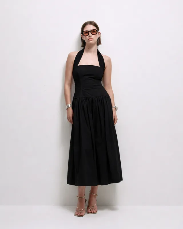 Delfi Collective Julia Dress sukienka midi Black