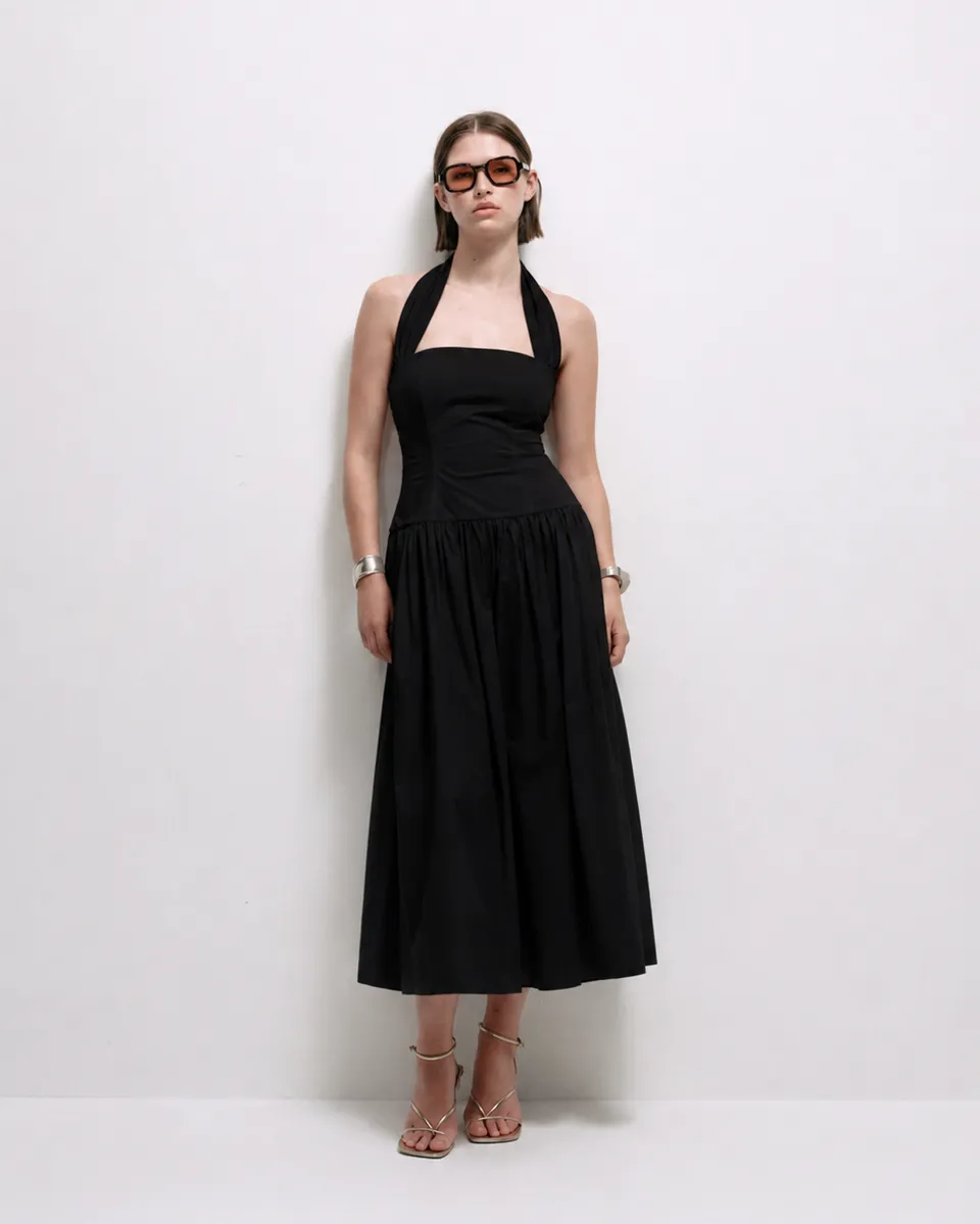 Delfi Collective Julia Dress sukienka midi Black