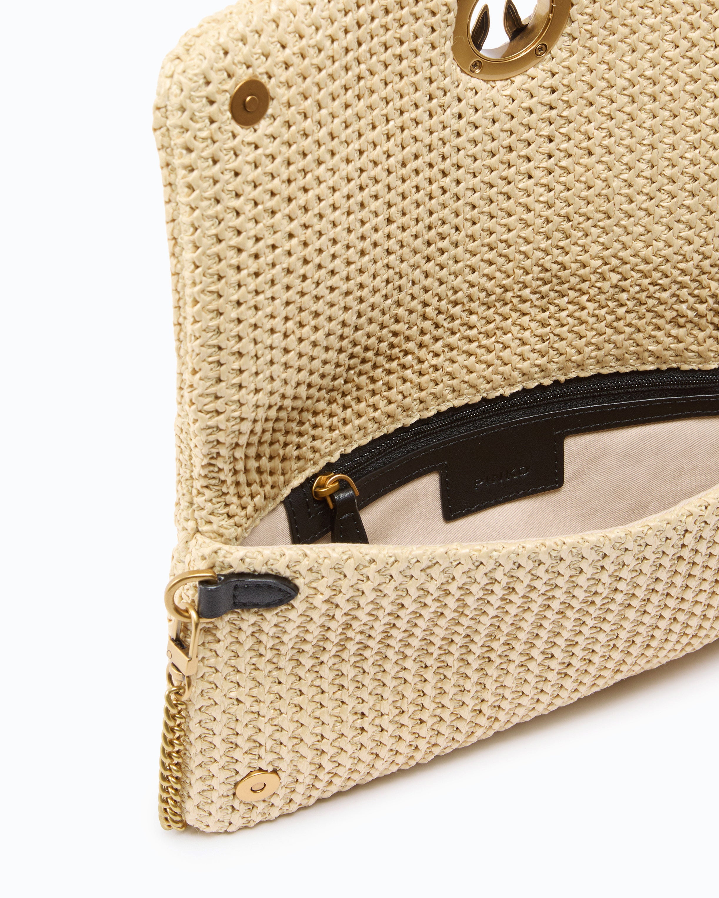 Pinko Love Bag Click Soft kopertówka rafia