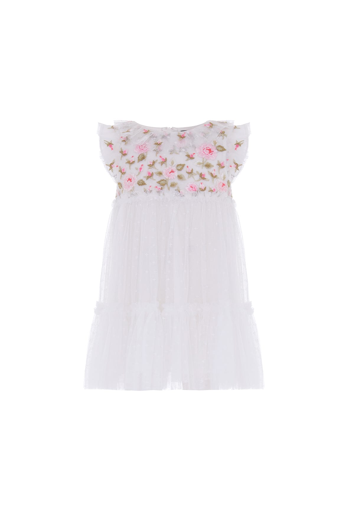 Needle & Thread Rose Bloom Bodice Baby Dress sukienka biała haftowana