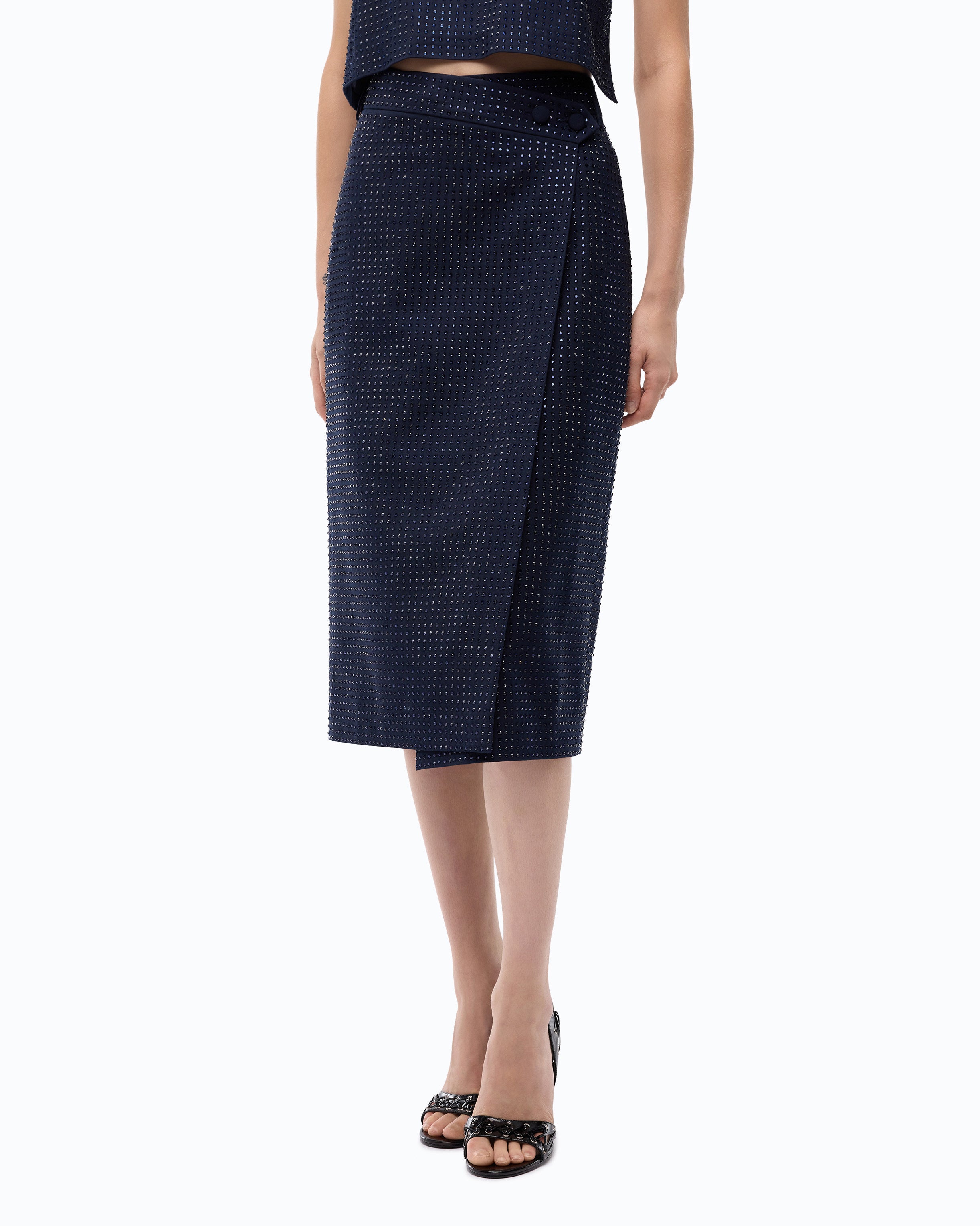 Pinko Bentivoglio Skirt spódnica niebieska midi