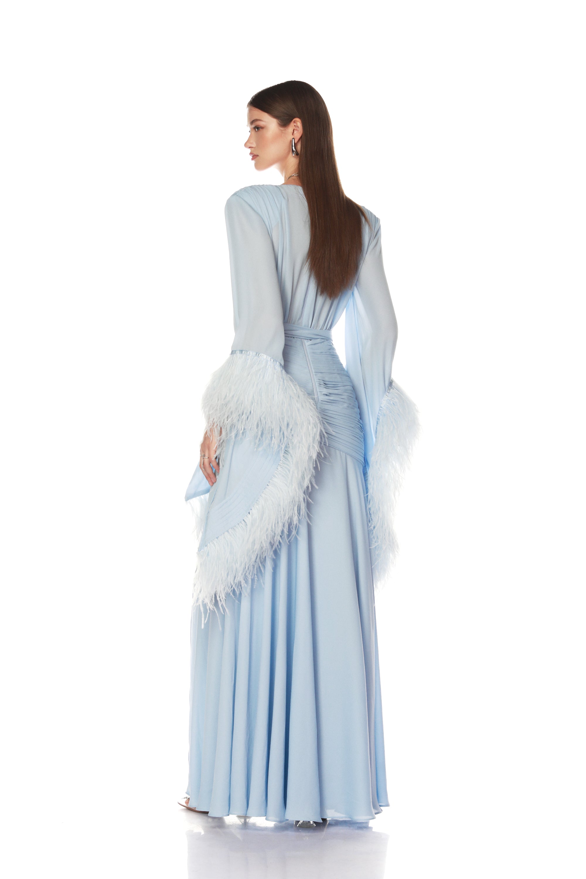 Bronx and Banco Geisha Powder Blue sukienka maxi błękitna