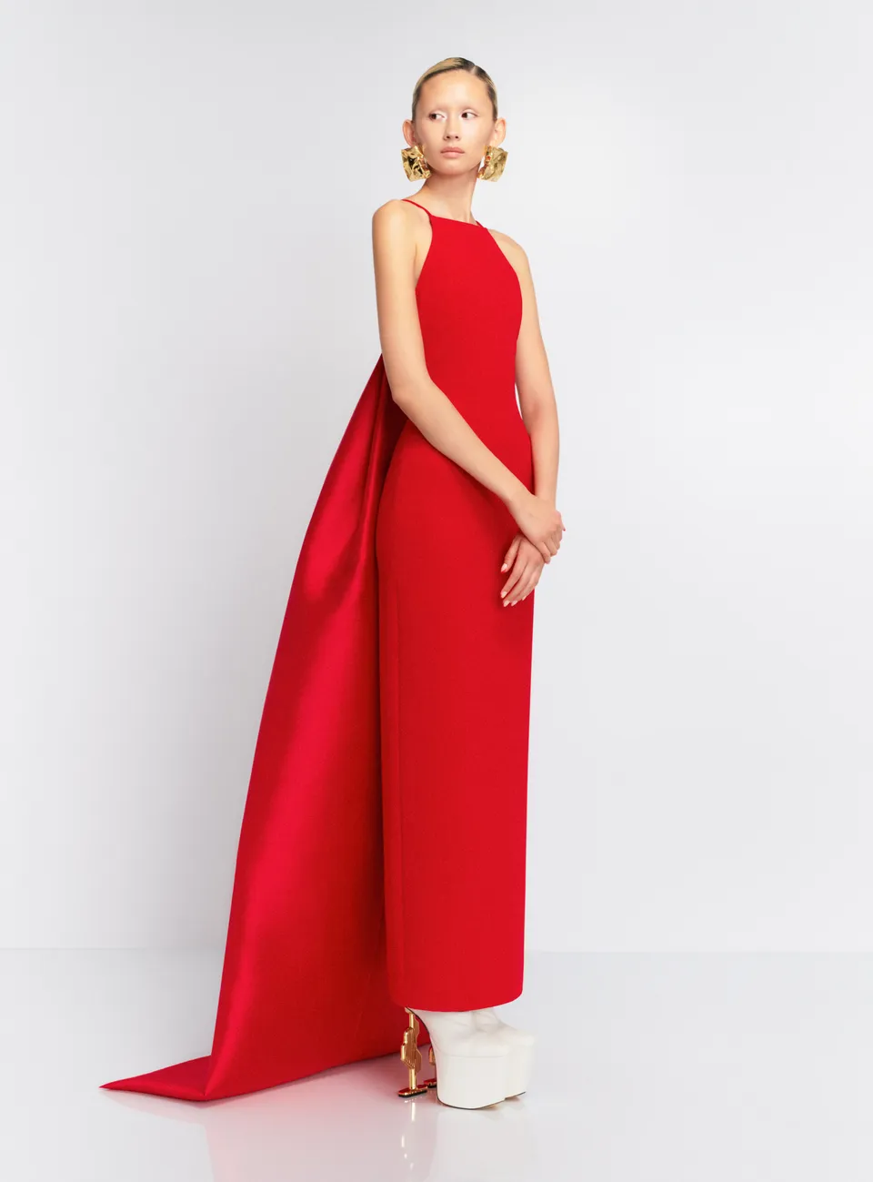 Solace London Ulla Maxi sukienka wieczorowa czerwona