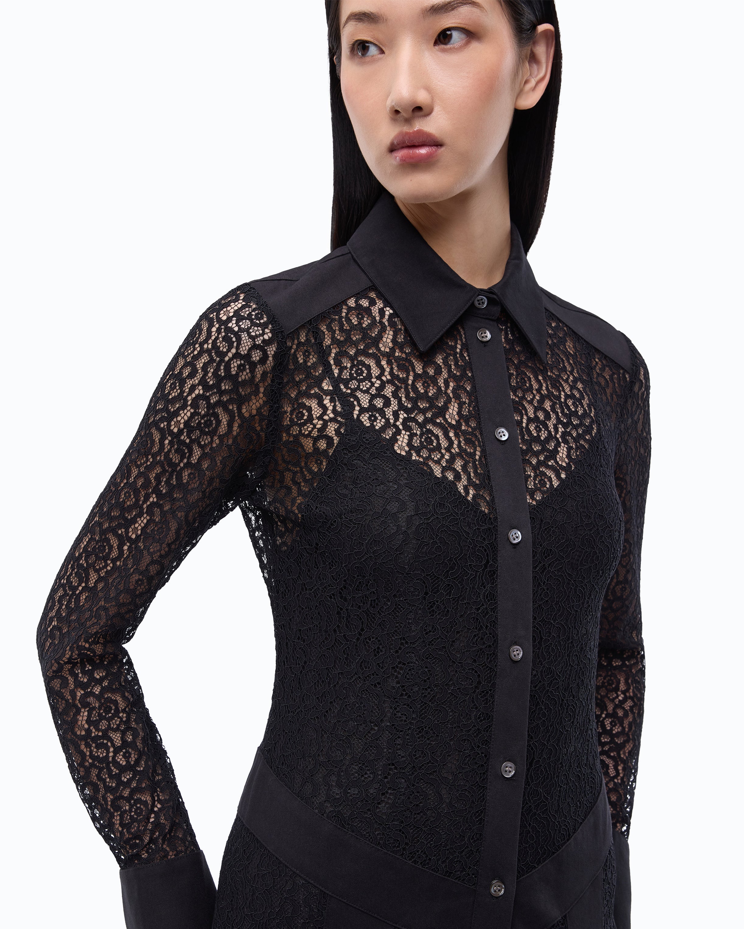 Pinko Rossese Dress sukienka midi czarna koronkowa