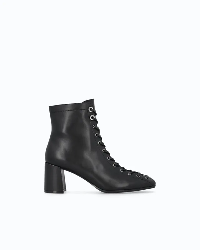 Pinko Anita 01 Ankle Boot botki czarne skórzane