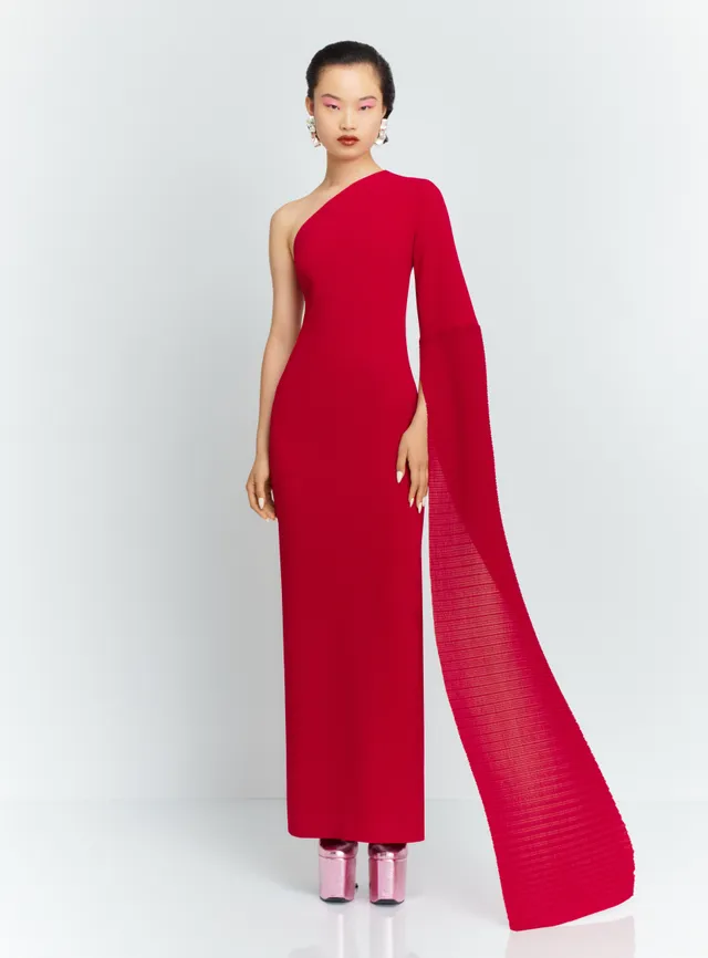 Solace London The Sylvia sukienka wieczorowa rubinowa maxi