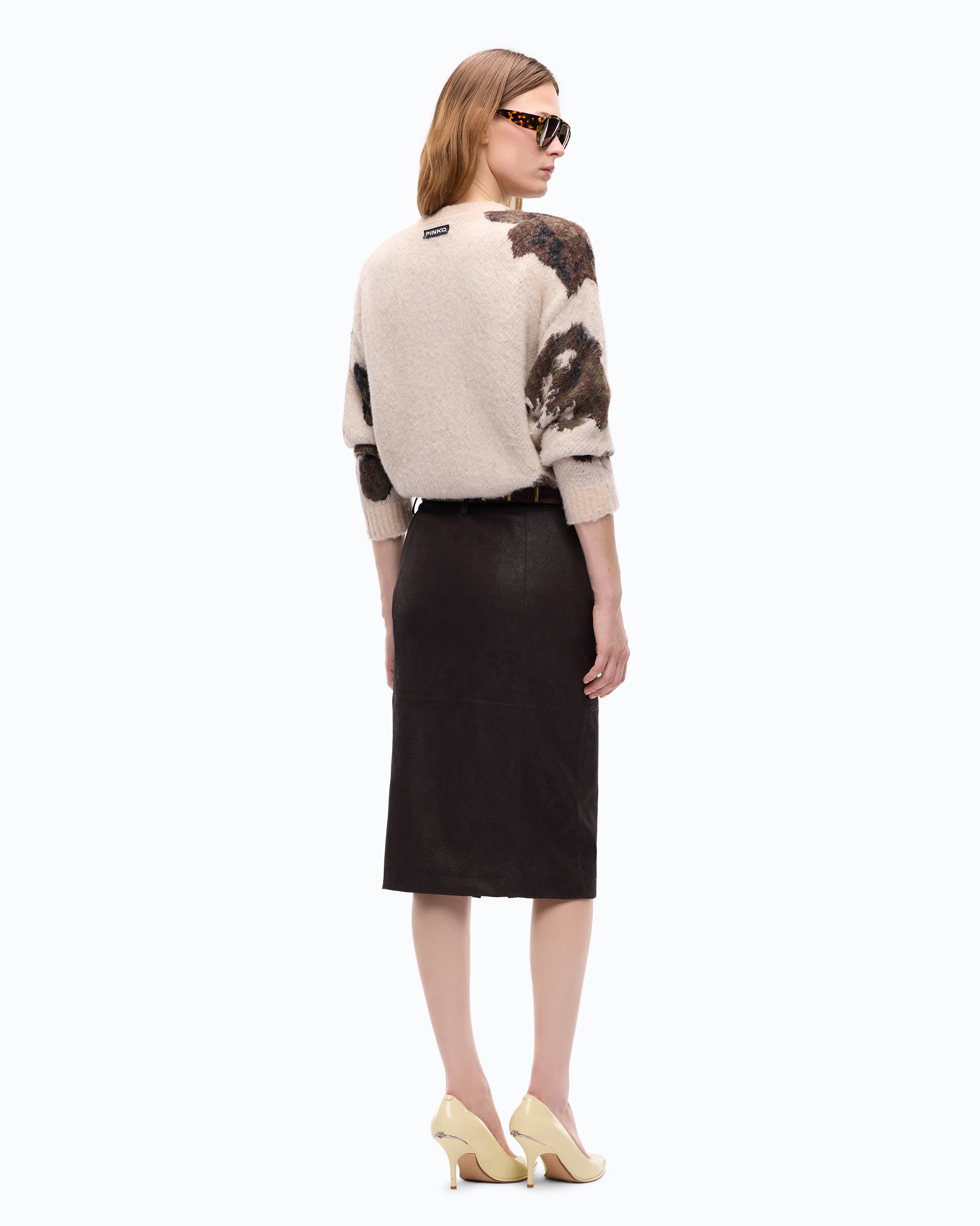 Pinko Ruggito Sweater sweter wełna alpaka