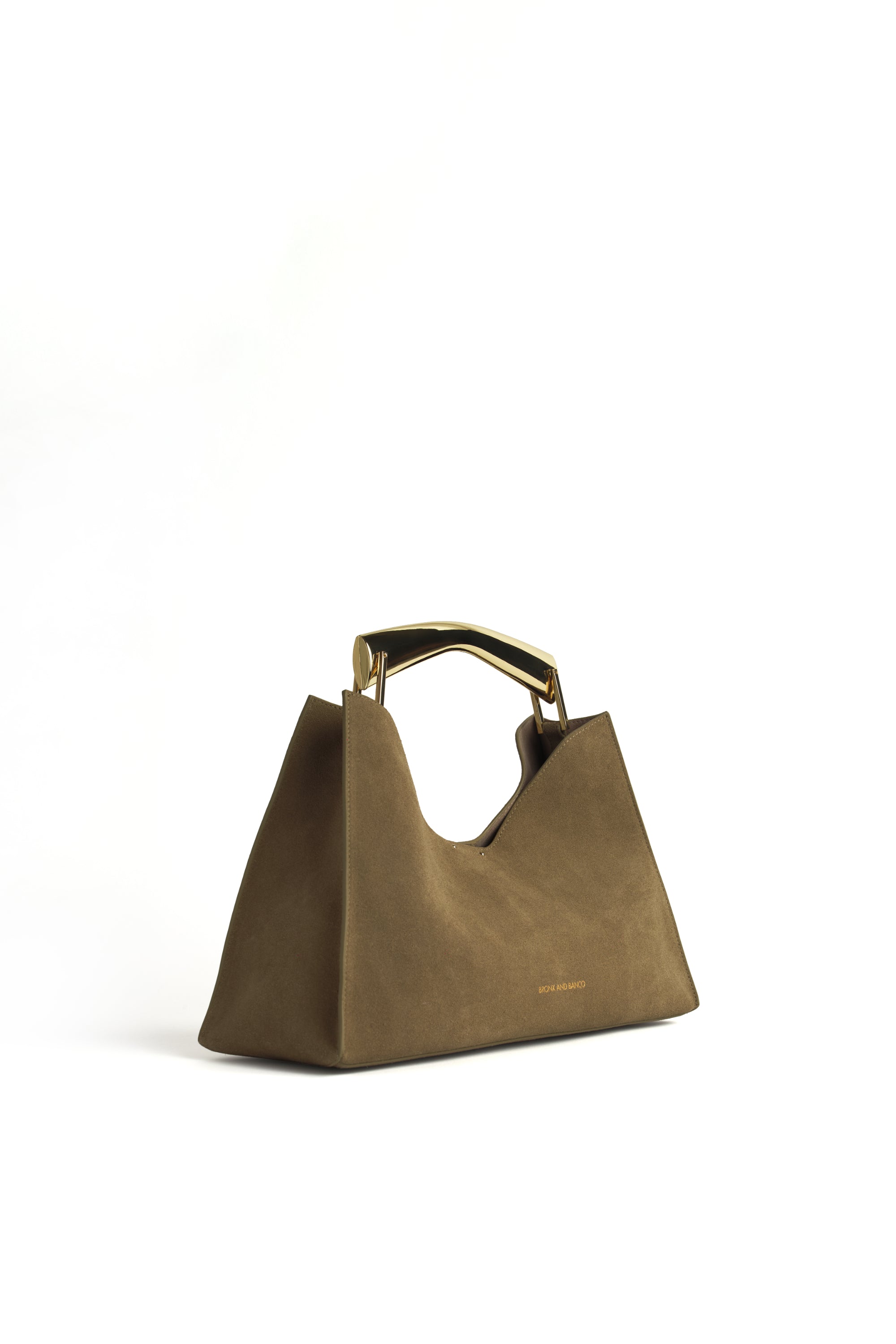 Bronx and Banco Poline Midi torebka zamsz khaki