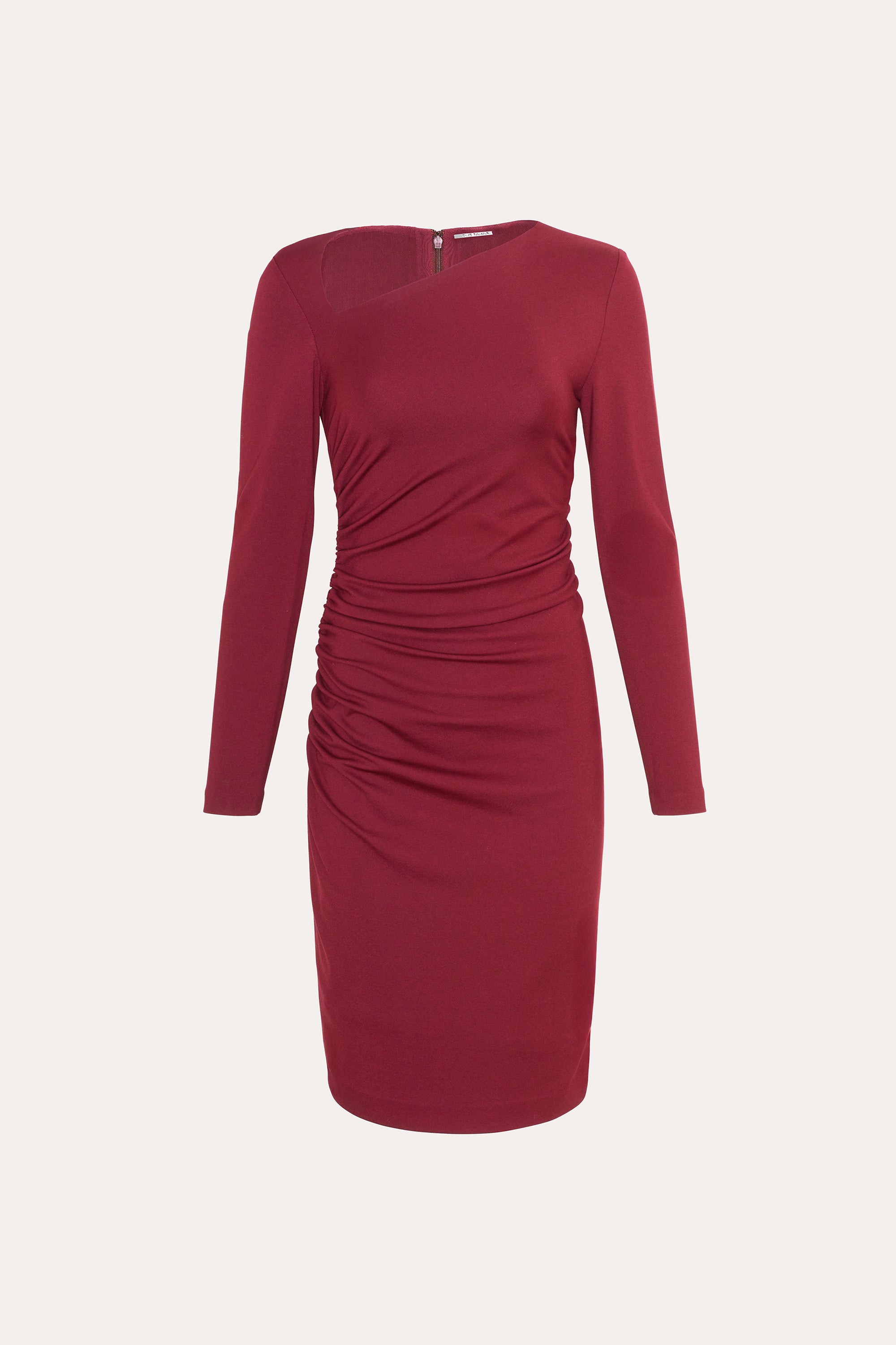 Elie Tahari Asymmetric Mini sukienka koktajlowa Redwood