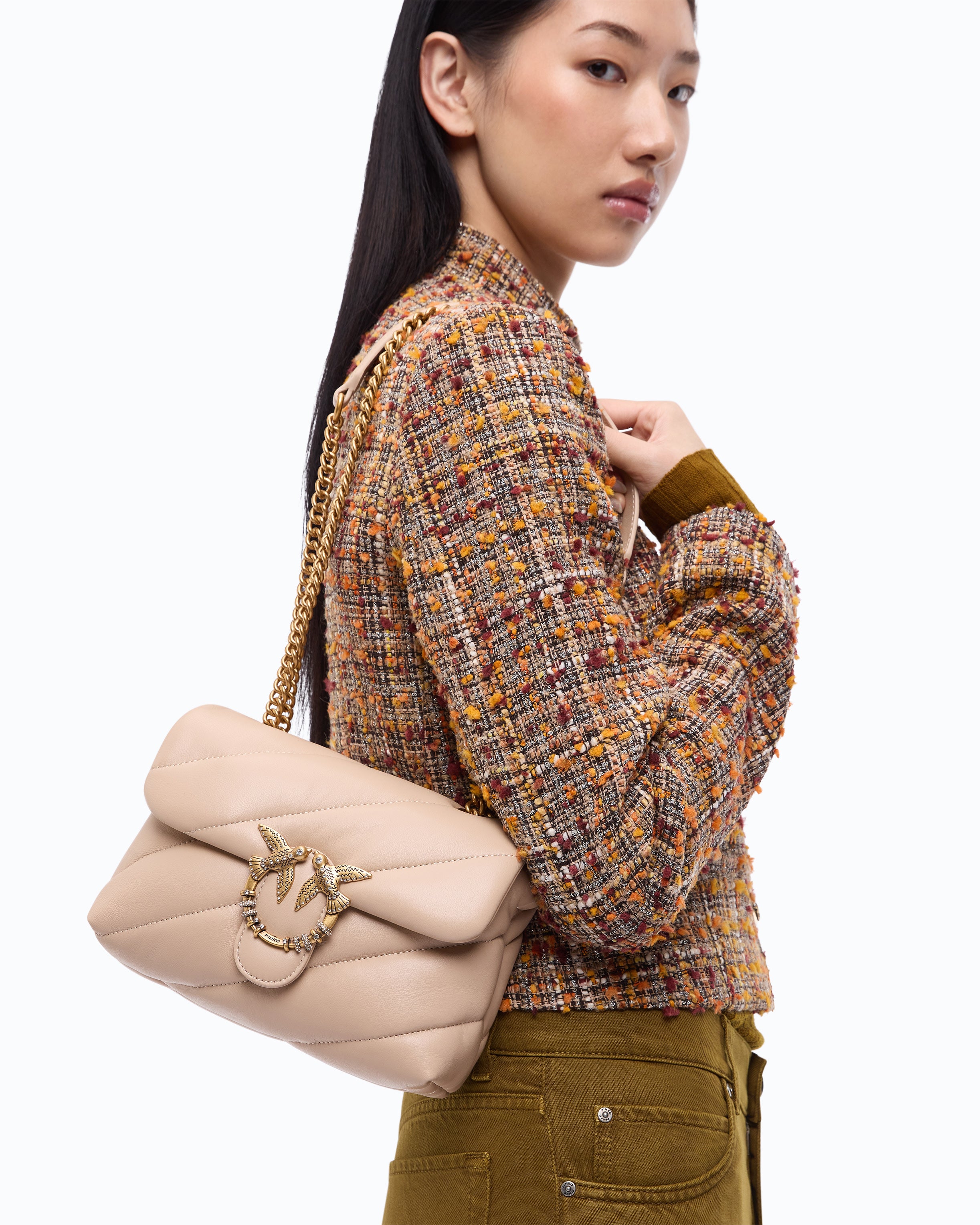Pinko Love Bag Puff Mini torebka bezowa