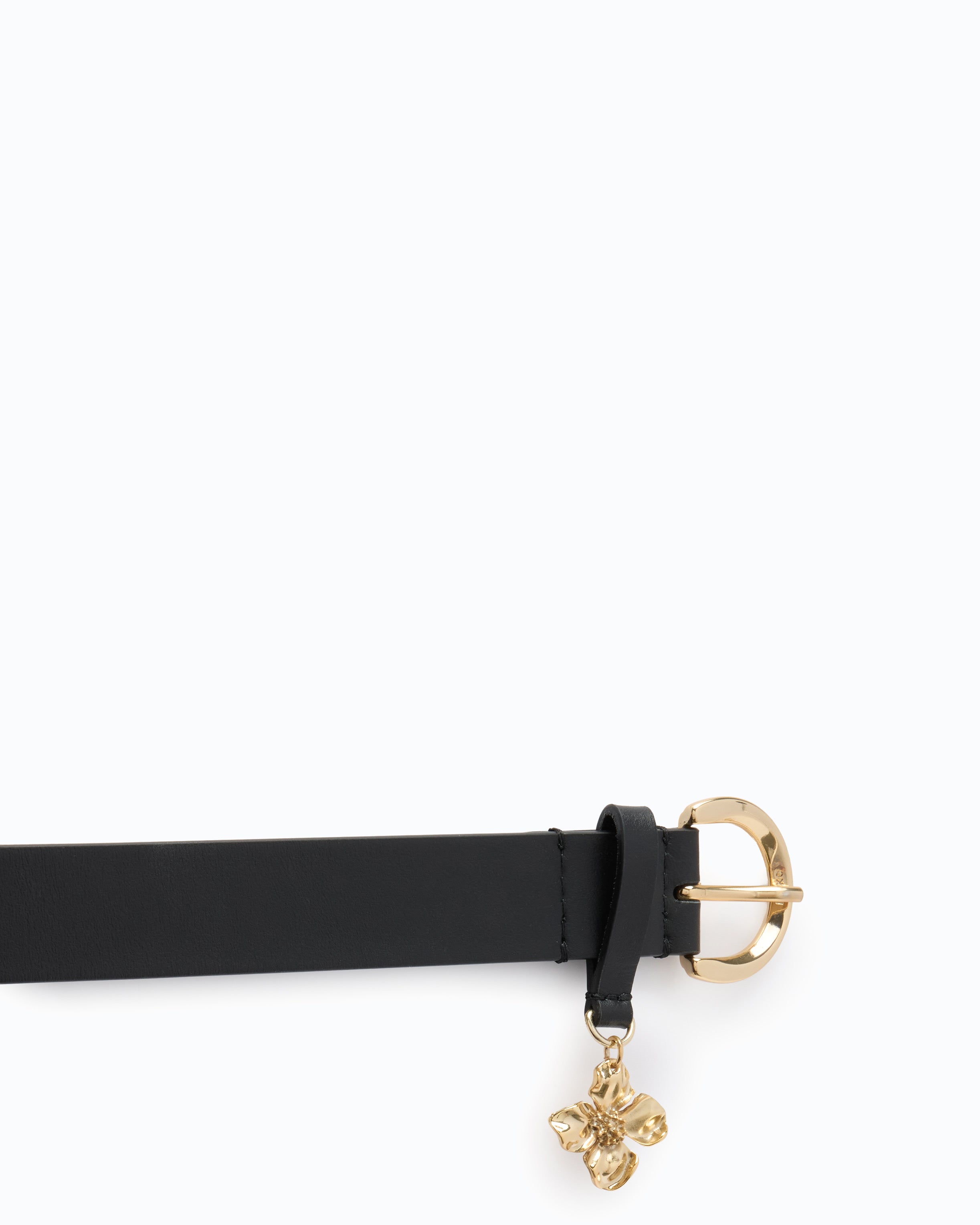 Pinko Low Belt H2.5 pasek skórzany czarny 2 cm