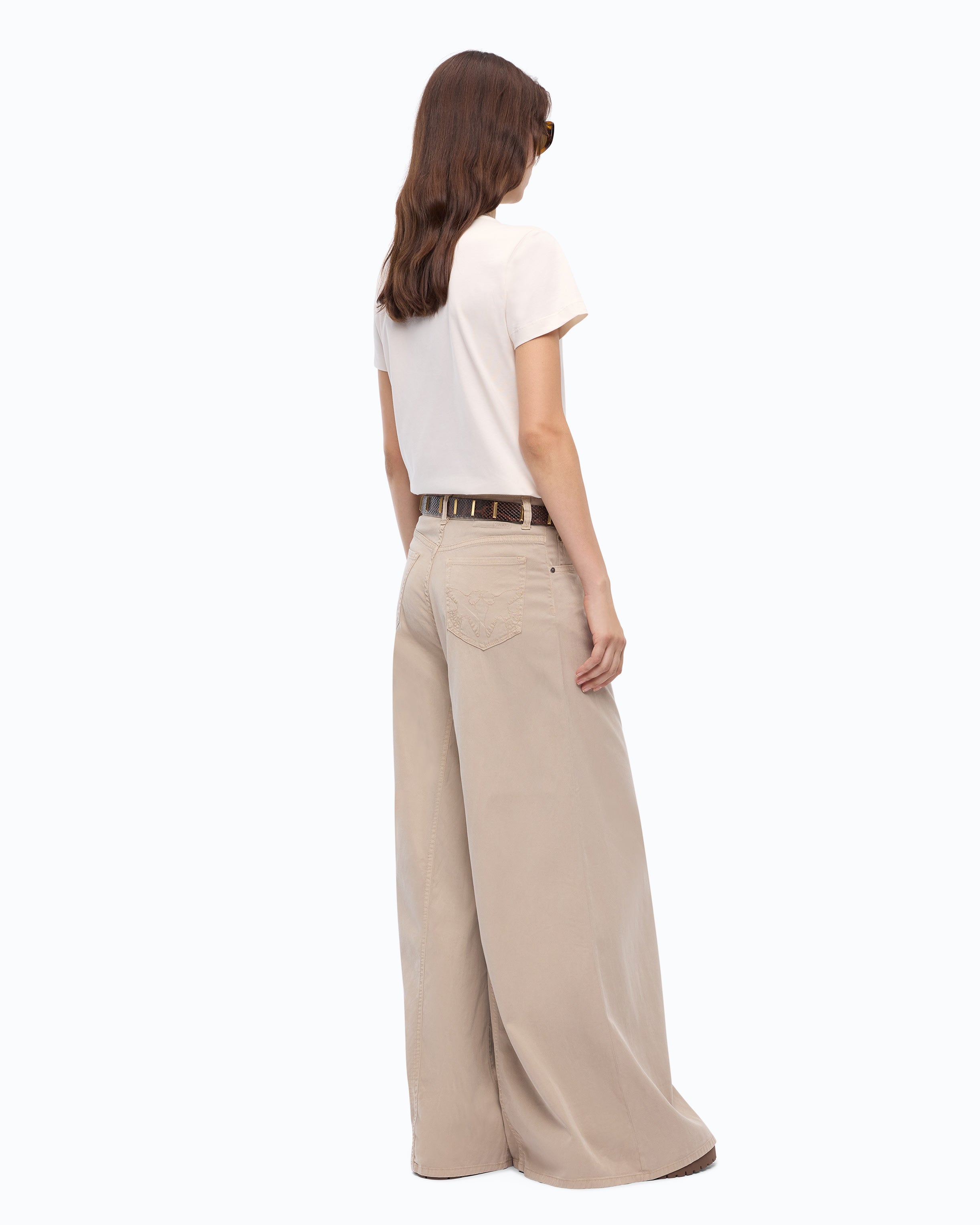Pinko Winona Wide Leg jeansy damskie gabardyna