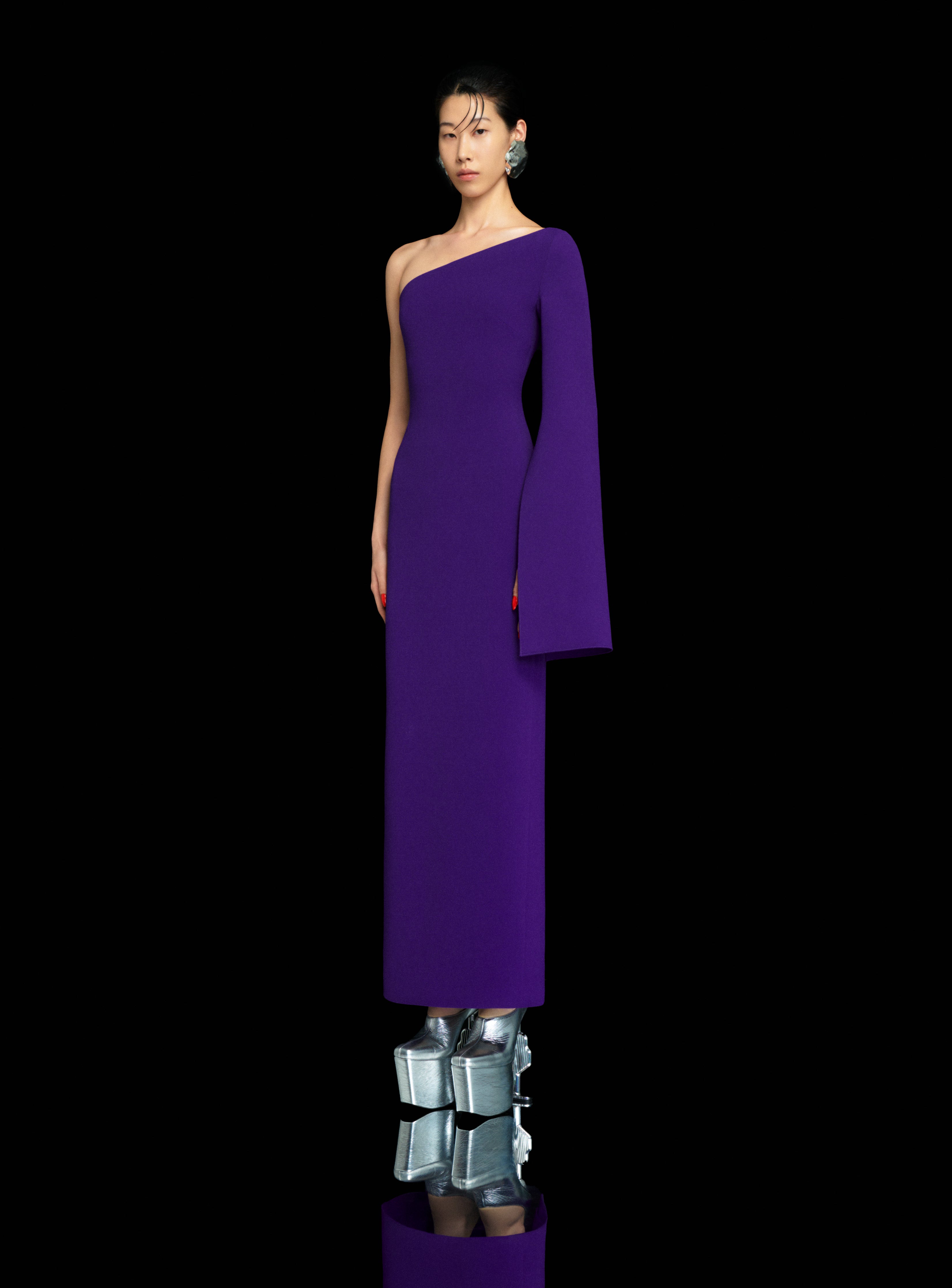 Solace London Alina Maxi Dress sukienka fioletowa
