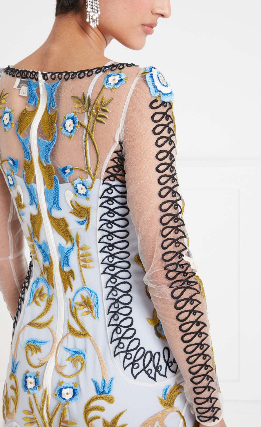 Temperley London Alessia sukienka niebieska maxi